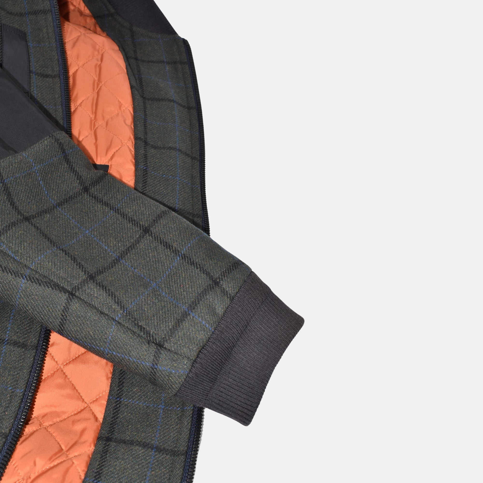 Black/Olive Checkered Bomber Jacket (M)