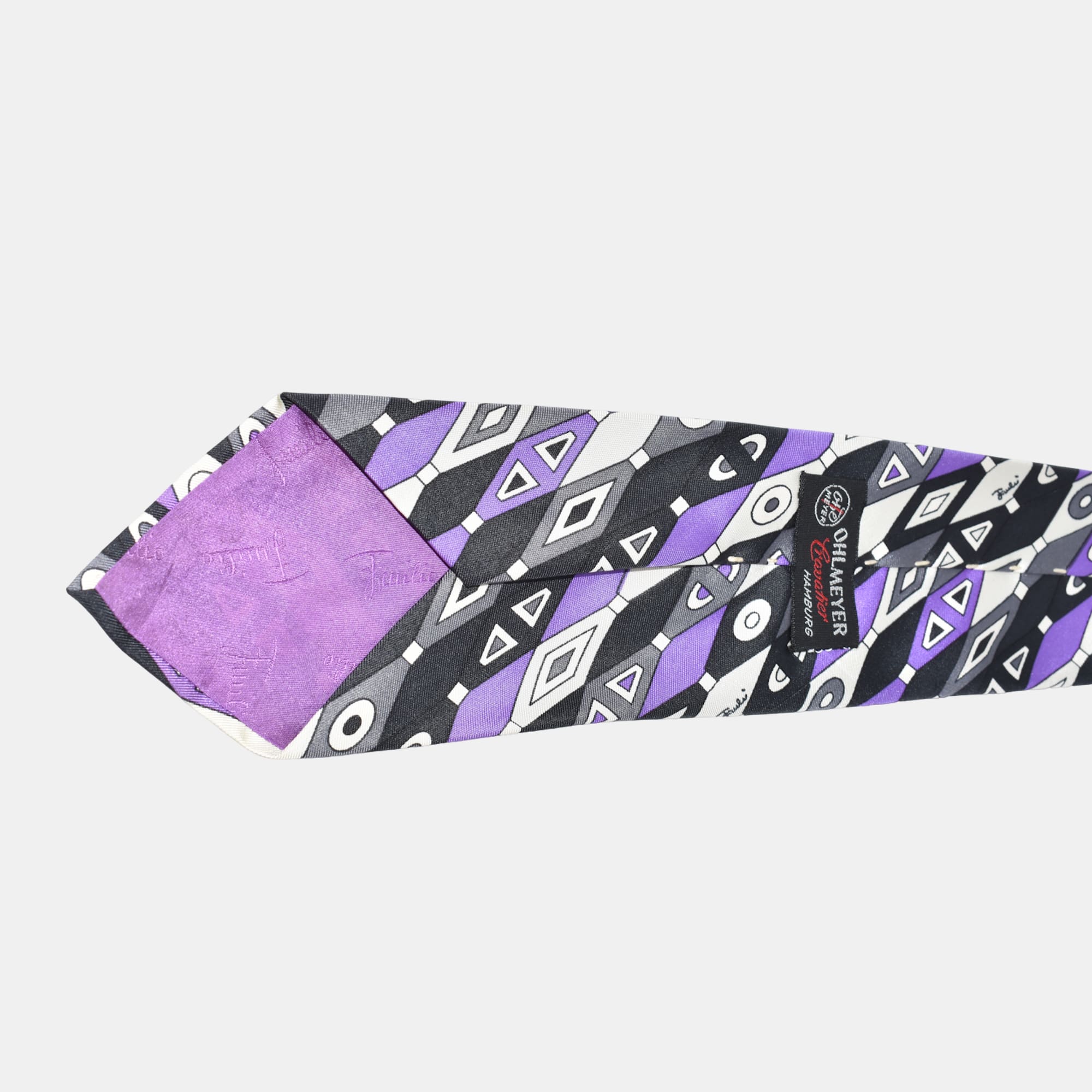 Multicoloured Patterned Tie made of Silk