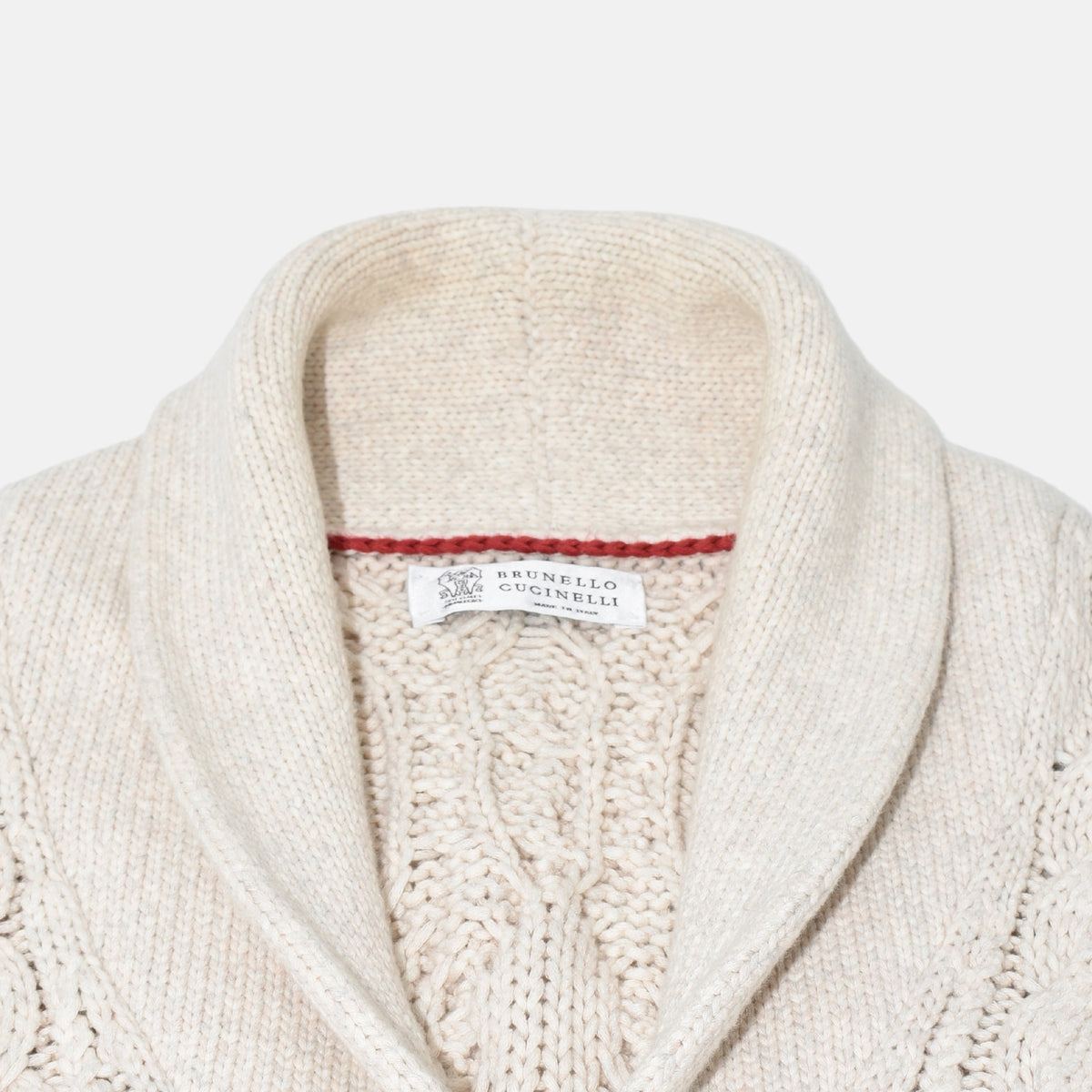 Cream Cardigan made of Cotton/Polyamide (EU 52)