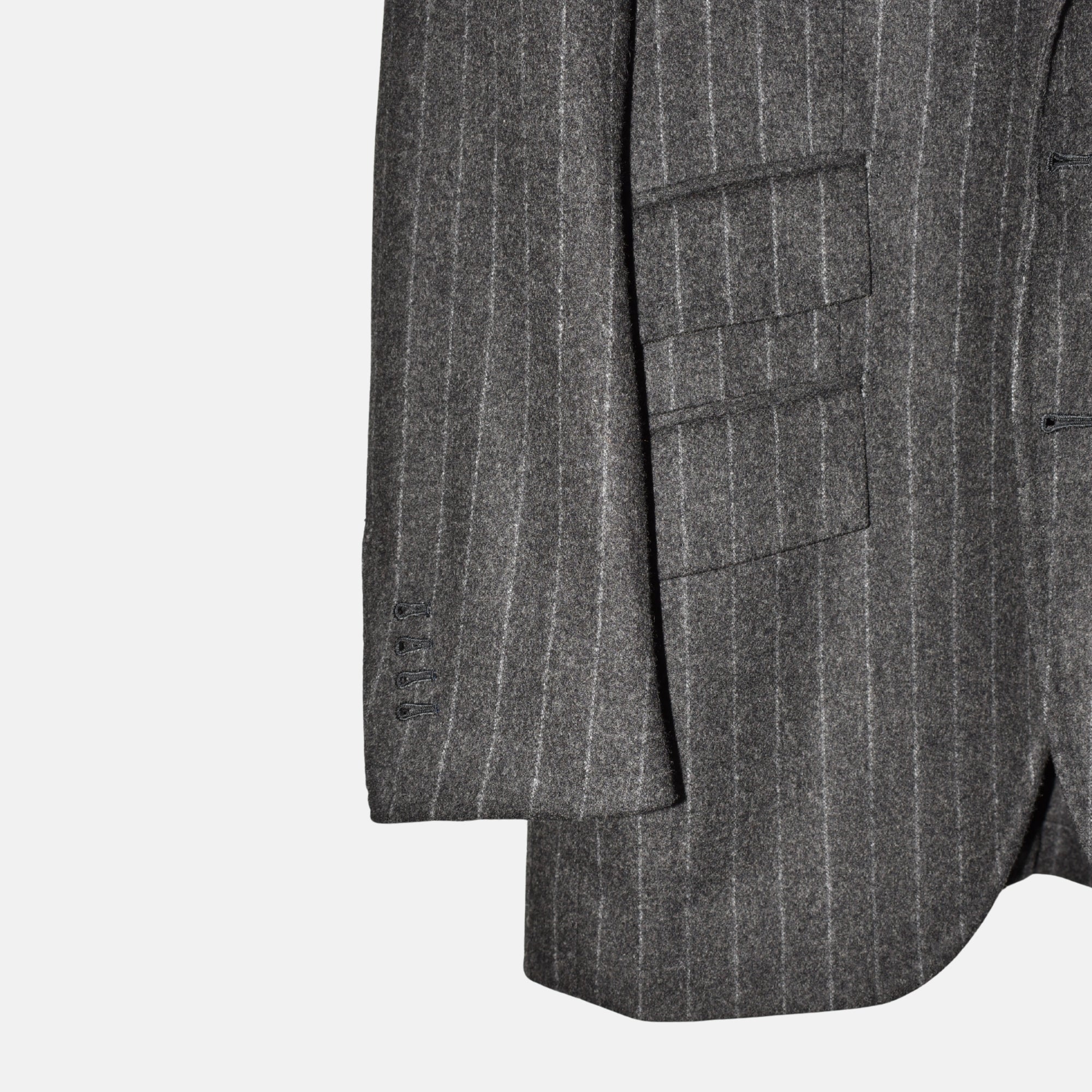 Brown/Grey Chalkstripe Blazer made of Wool (EU 46)