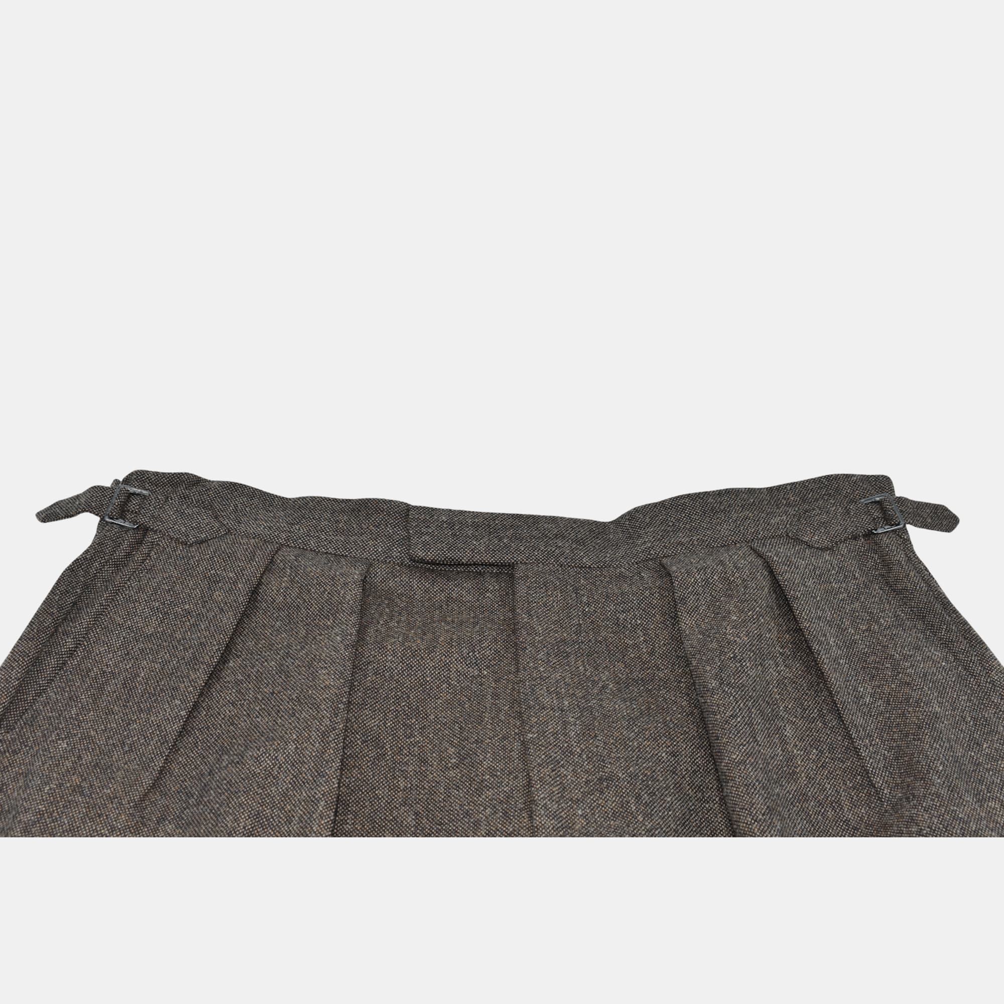 Brown Melange Trousers made of Wool (EU 38)