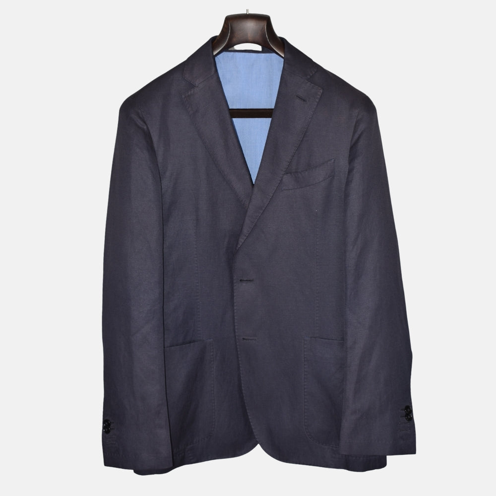 Navy Blazer made of Linen/ Silk (EU 50)