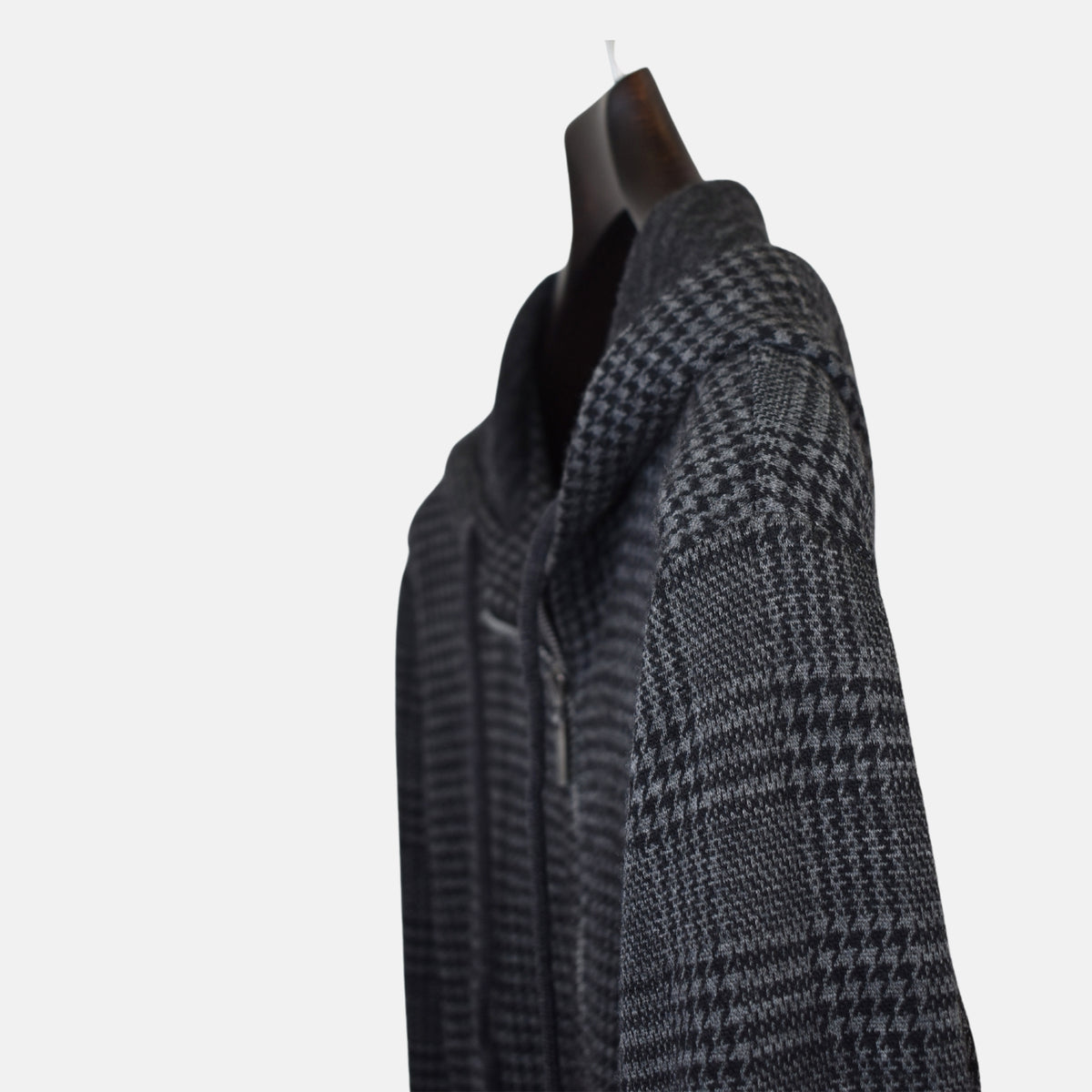Multicoloured Hooded Jacket made of Wool (L)