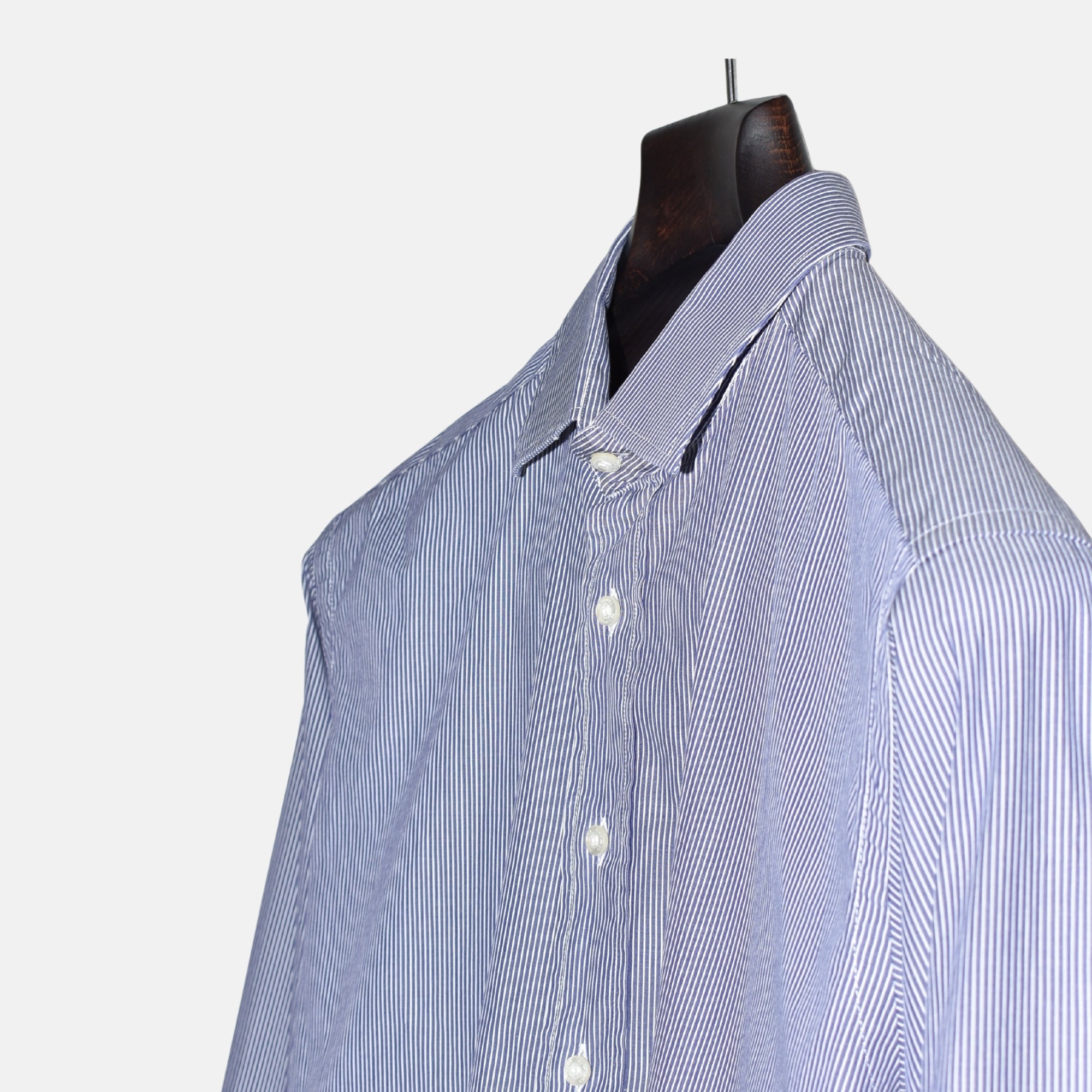Blue-White Striped Shirt made of Cotton (EU 40)