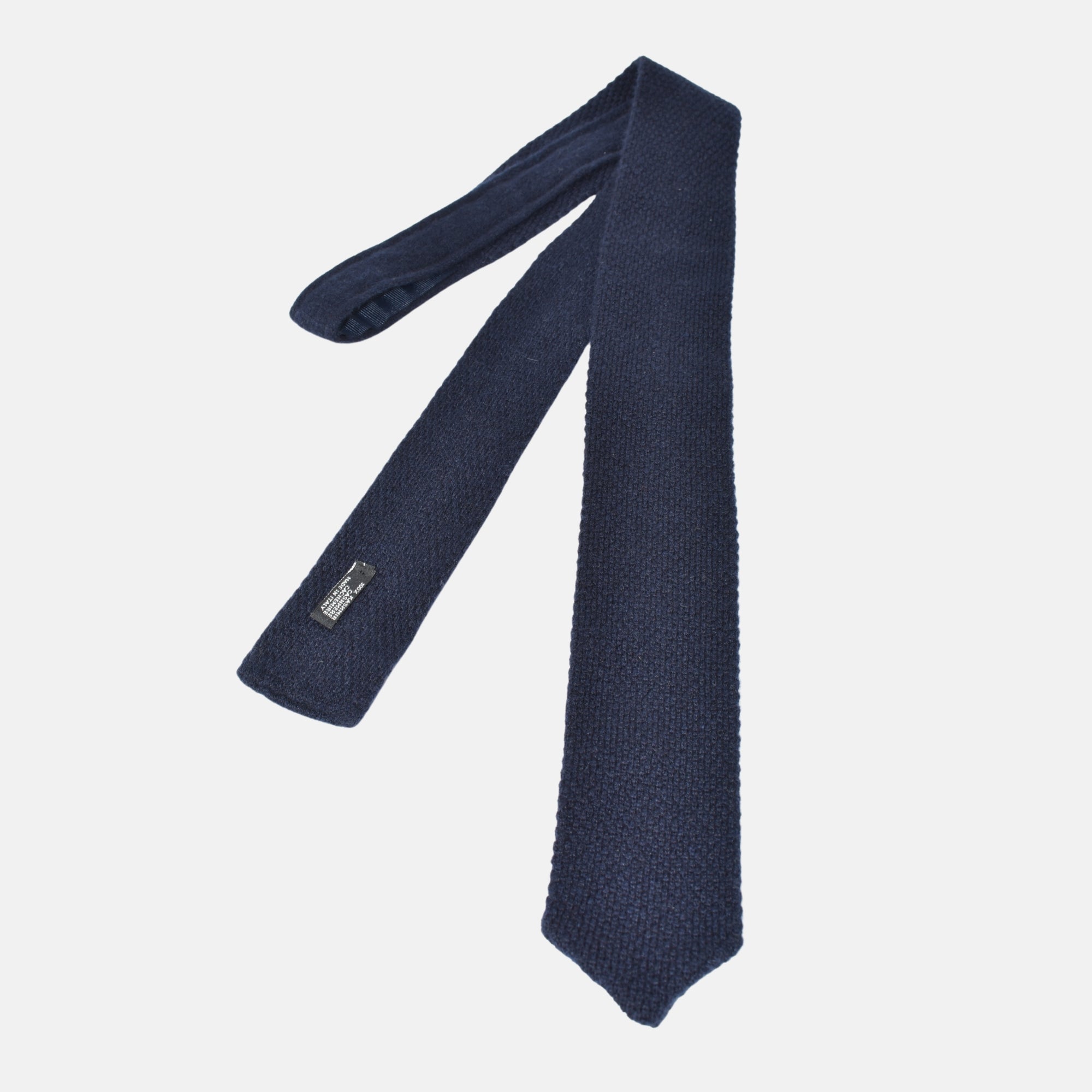 Navy Tie made of Cashmere