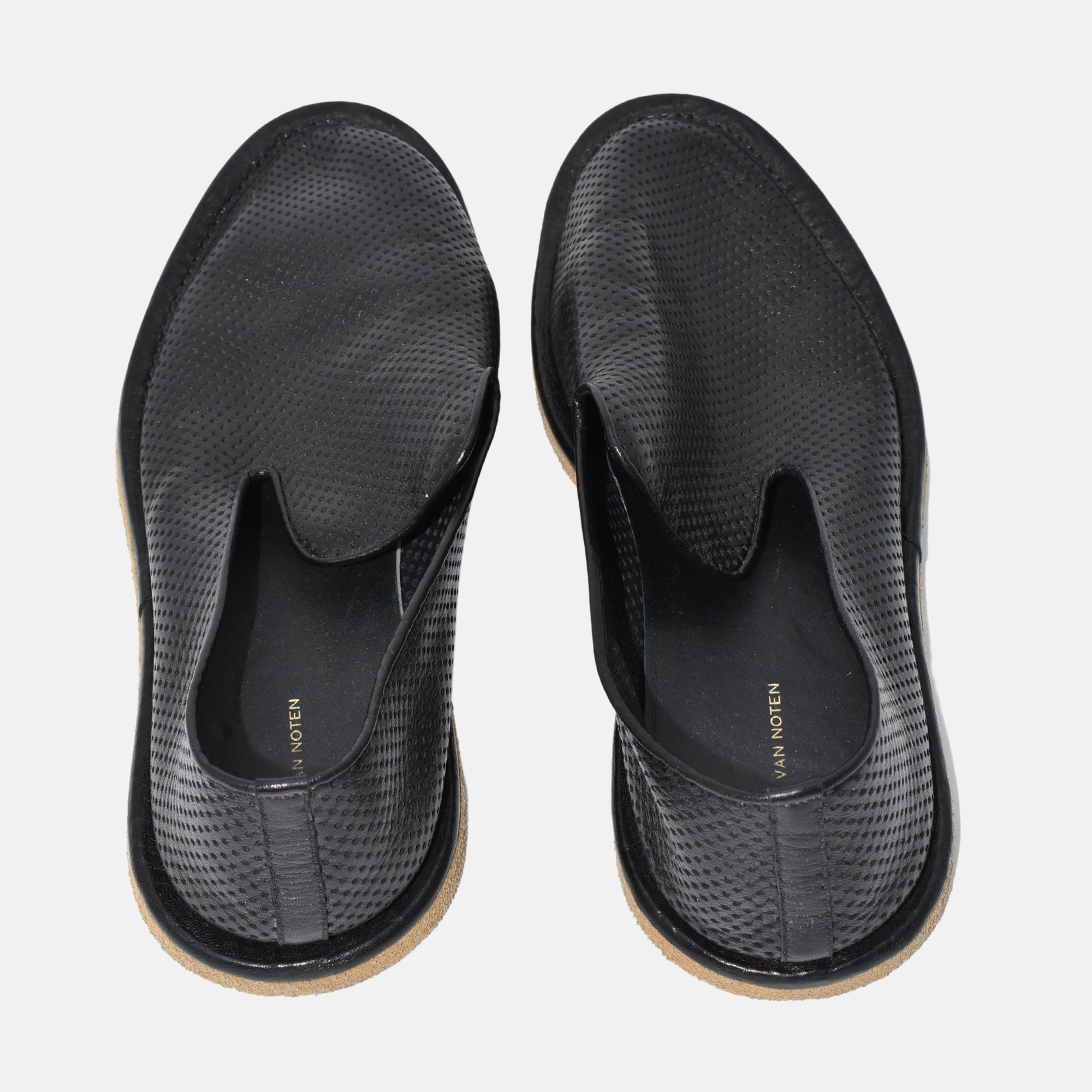 Black Slippers made of Leather (EU 43)