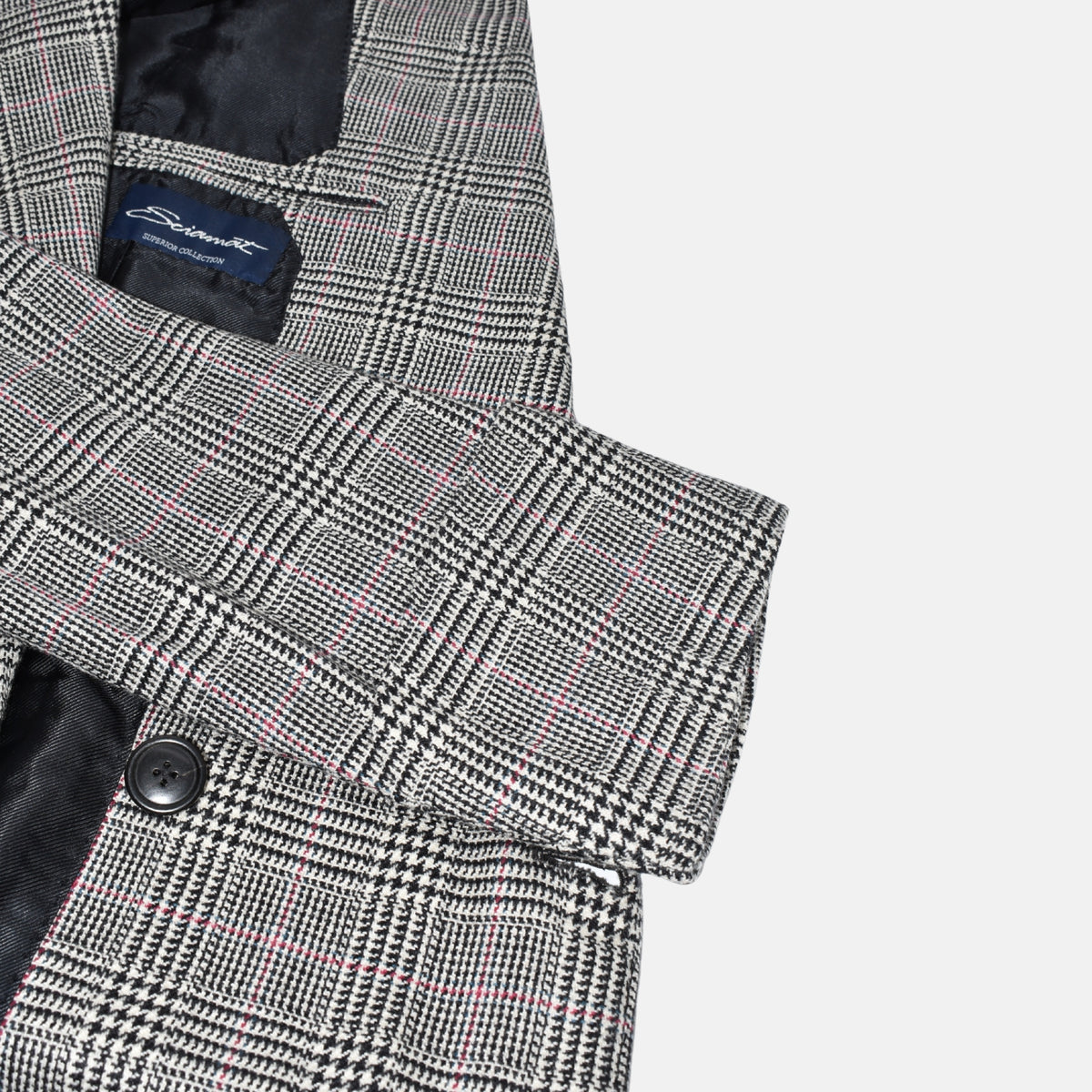 Multicoloured Checkered Coat made of Wool (bespoke)