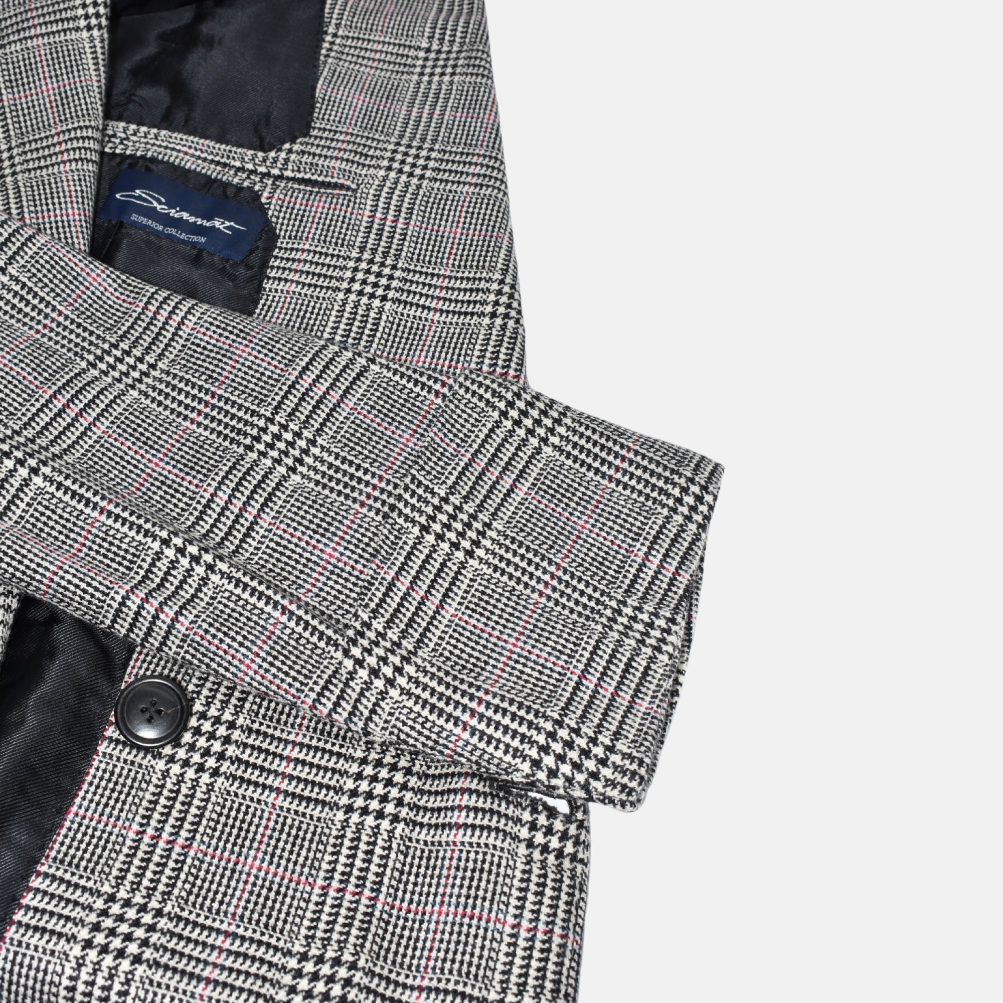 Multicoloured Checkered Coat made of Wool (bespoke)