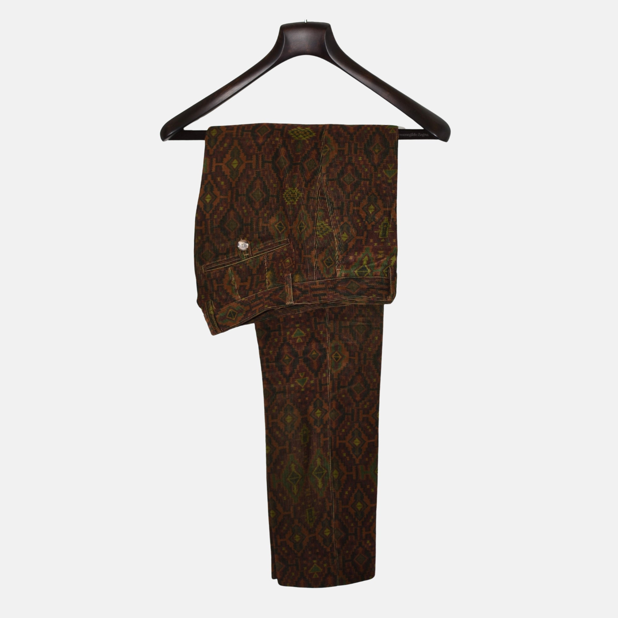 Multicoloured Corduroy Patterned Pants made of Cotton (EU 46)