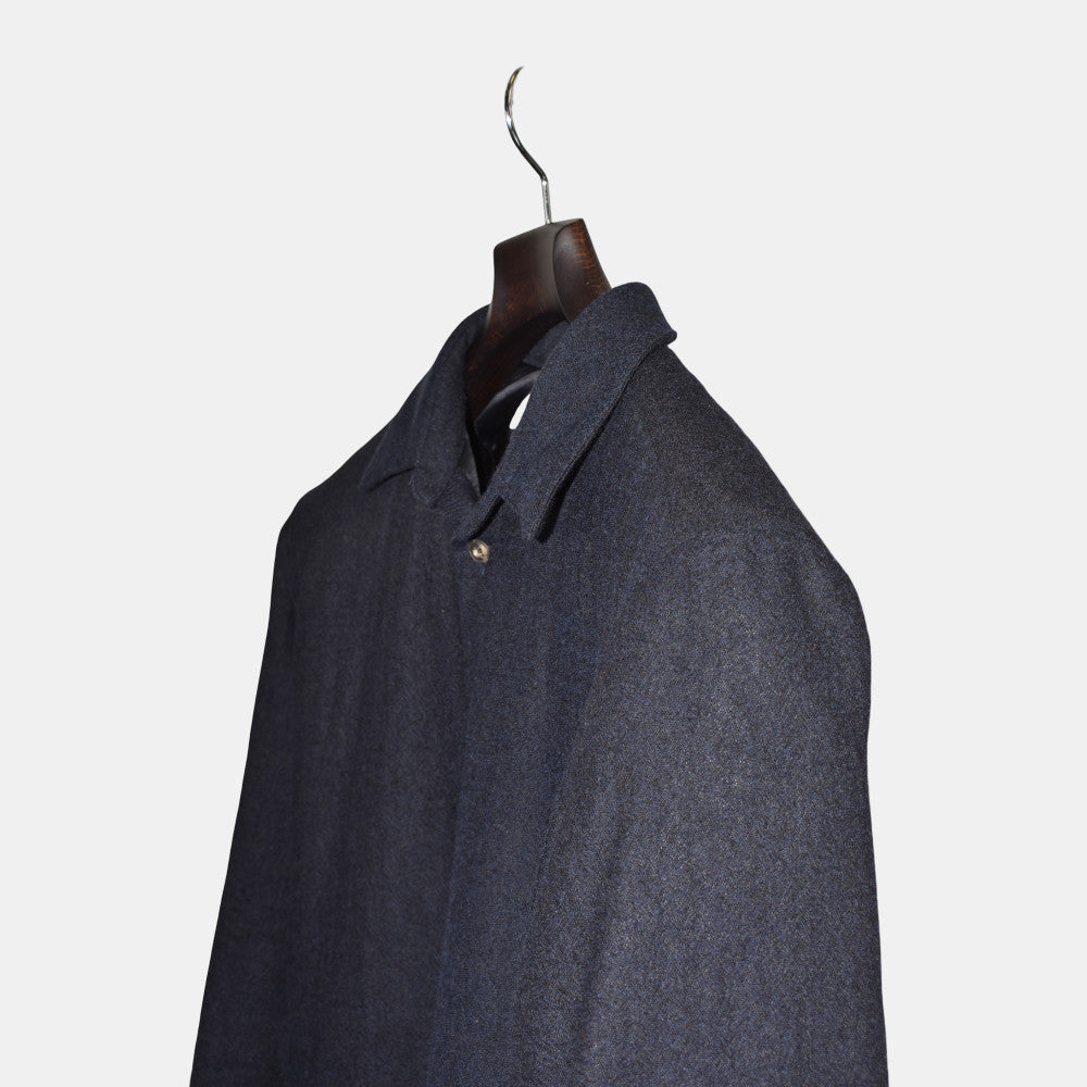 Navy Virgin Wool Overshirt