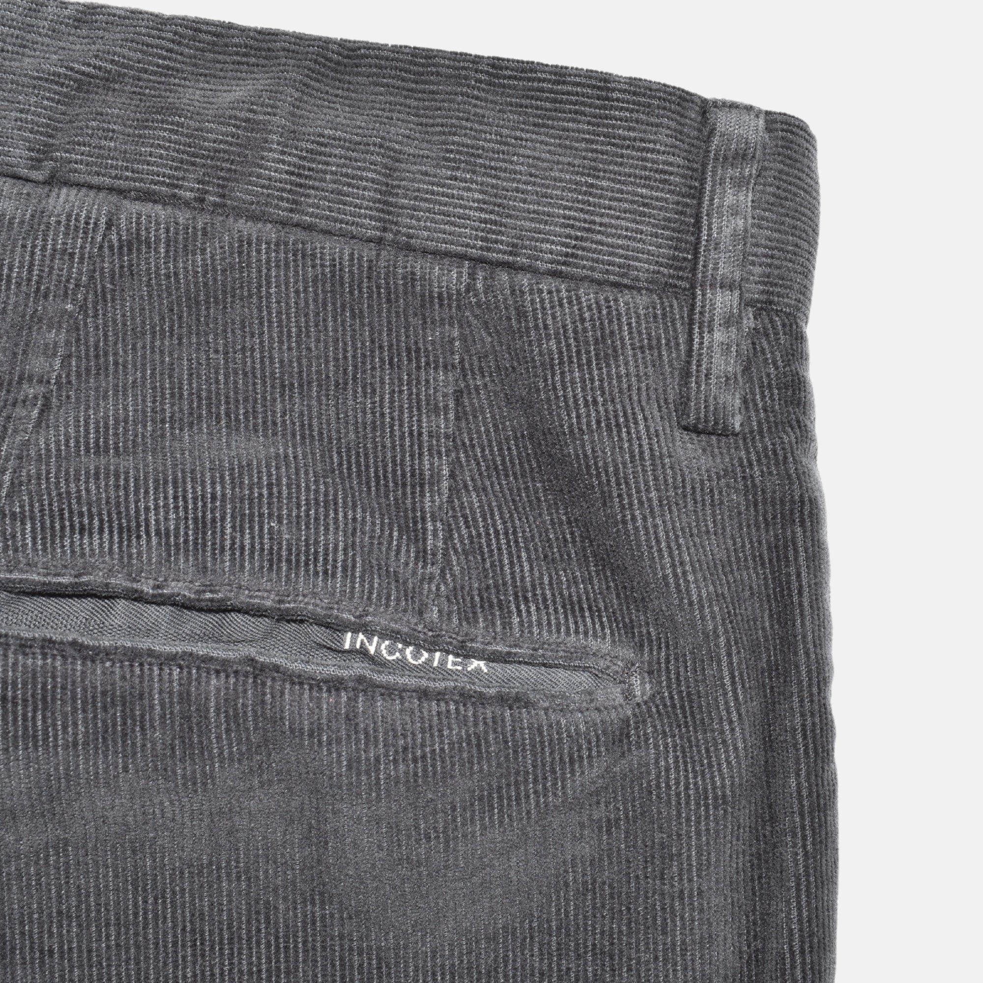 Dark Gray Corduroy Pants made of Cotton (EU 46)