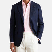 Navy Patterned Blazer made of Cashmere/Silk (EU 48)