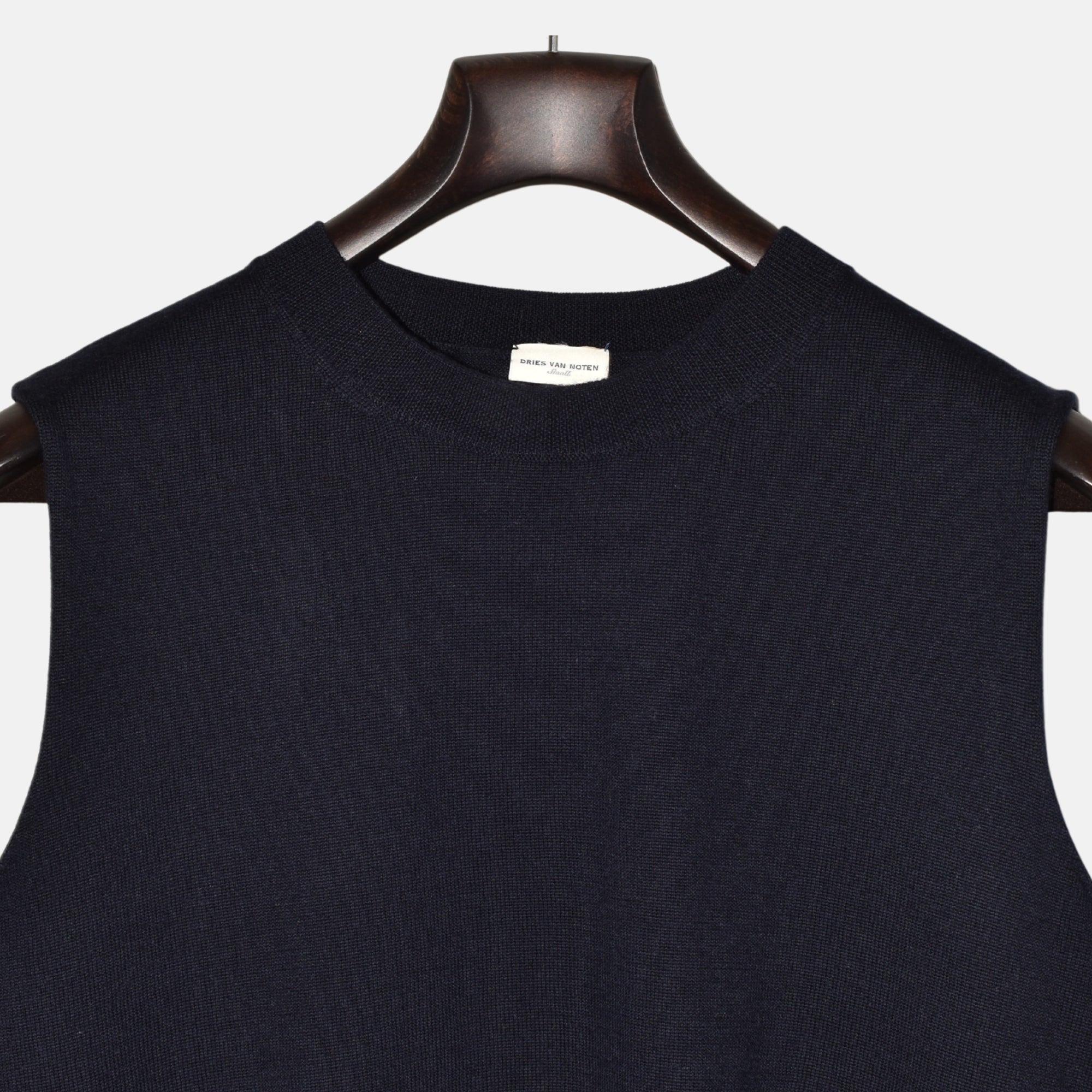 Navy Sweater Vest made of Merinho Wool (S)