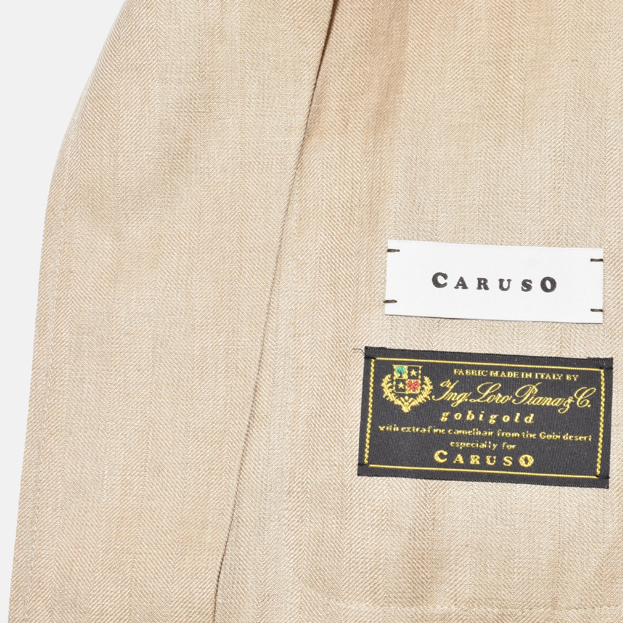Beige Safari Jacket made of Linen/Camel Hair/Silk (EU 52)