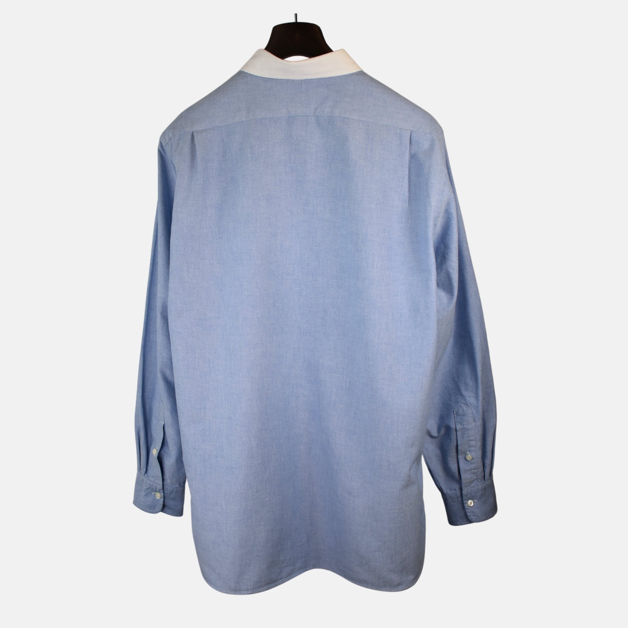 Blue Shirt with white Collar made of Cotton (XL)