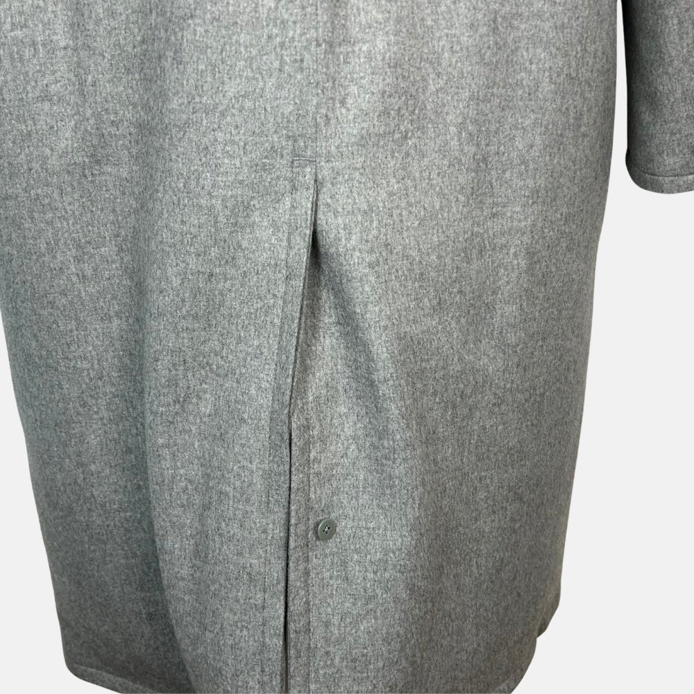 Gray Down Coat made of Cashmere (EU 52)