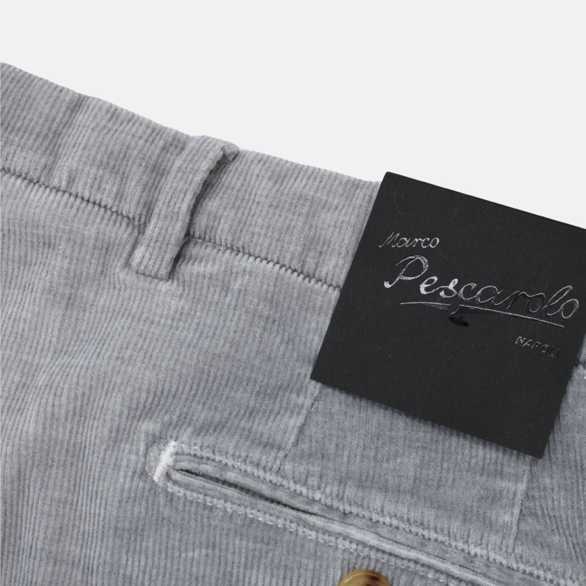 Light Gray Corduroy Trousers made of Cotton (EU 54)
