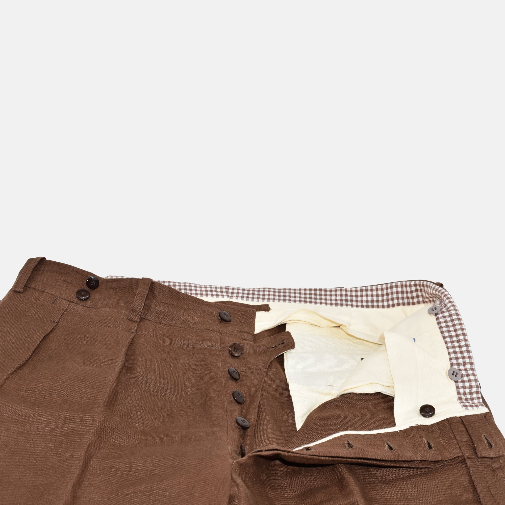 Brown Suit made of Linen (EU 52L)
