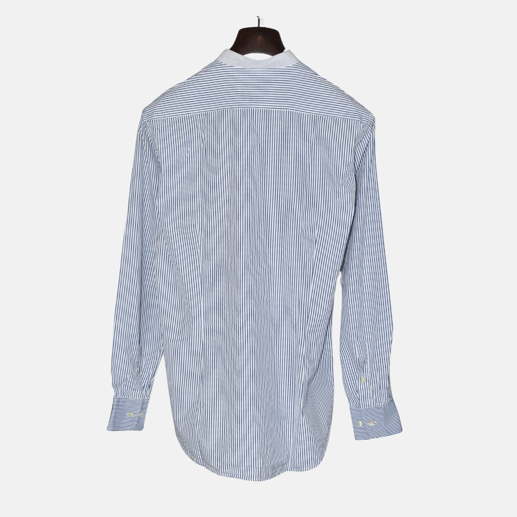 Blue-White Striped Shirt made of Cotton (EU 40)