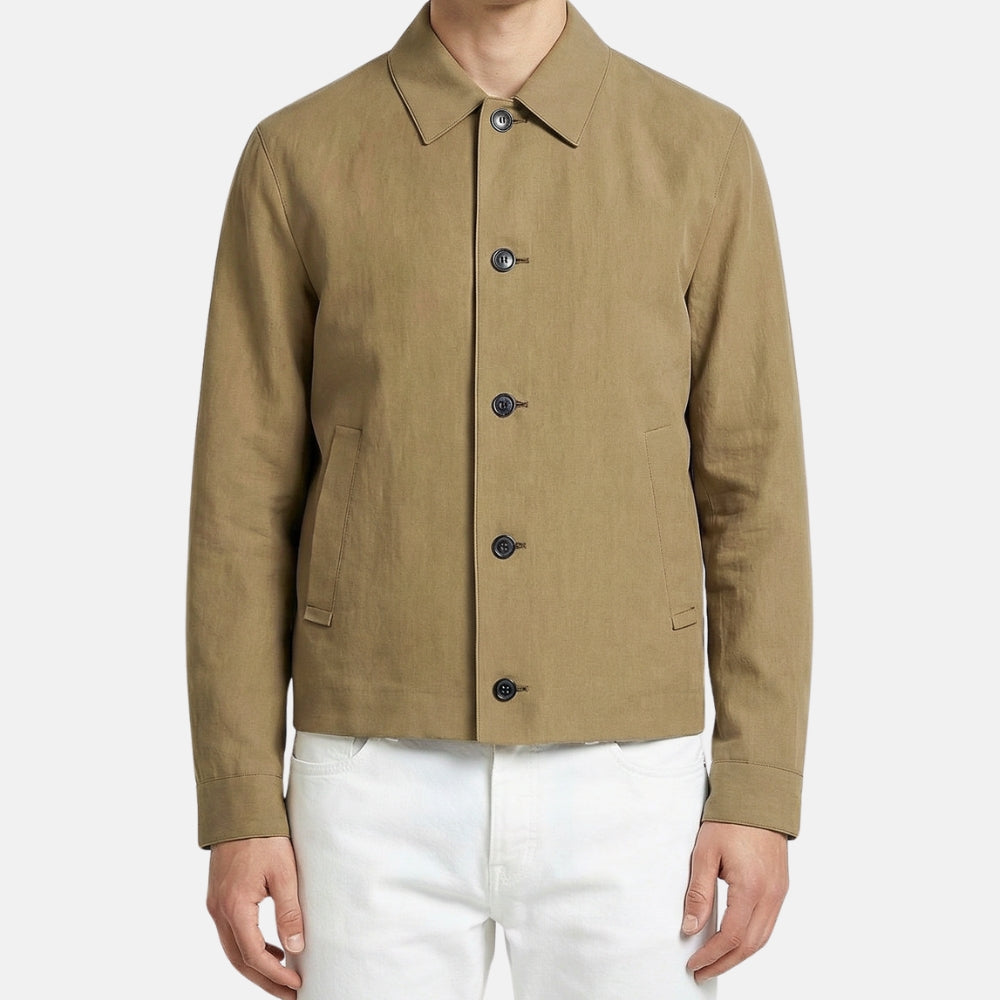 Khaki Jacket made of Linen (EU 52)