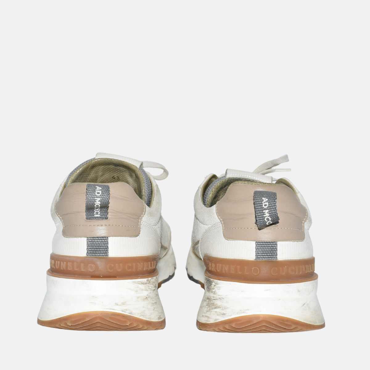 Offwhite Sneaker aus Wildleder (EU 43)