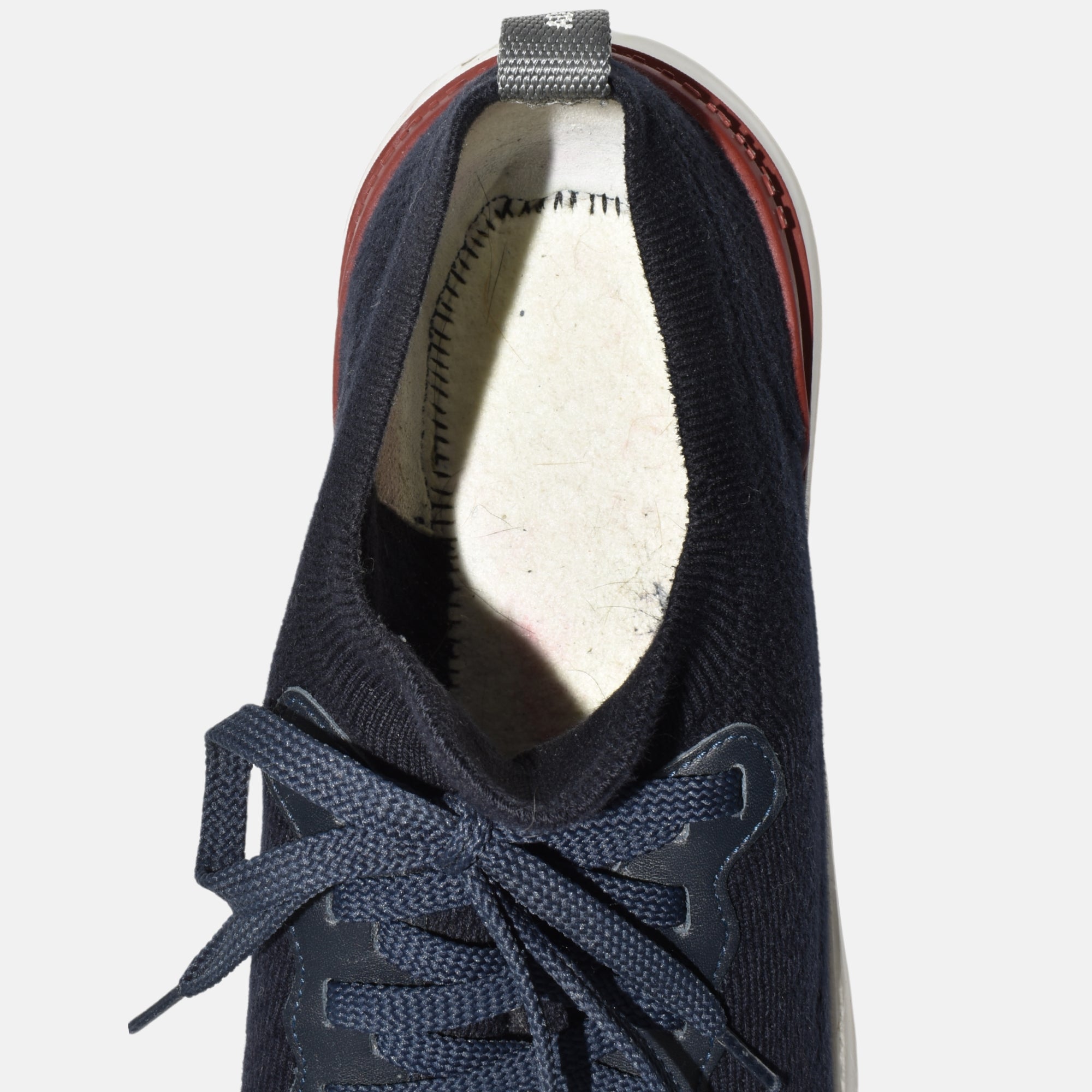 Navy Sneaker made of Cotton/Elastane/Leather Details (EU 43)