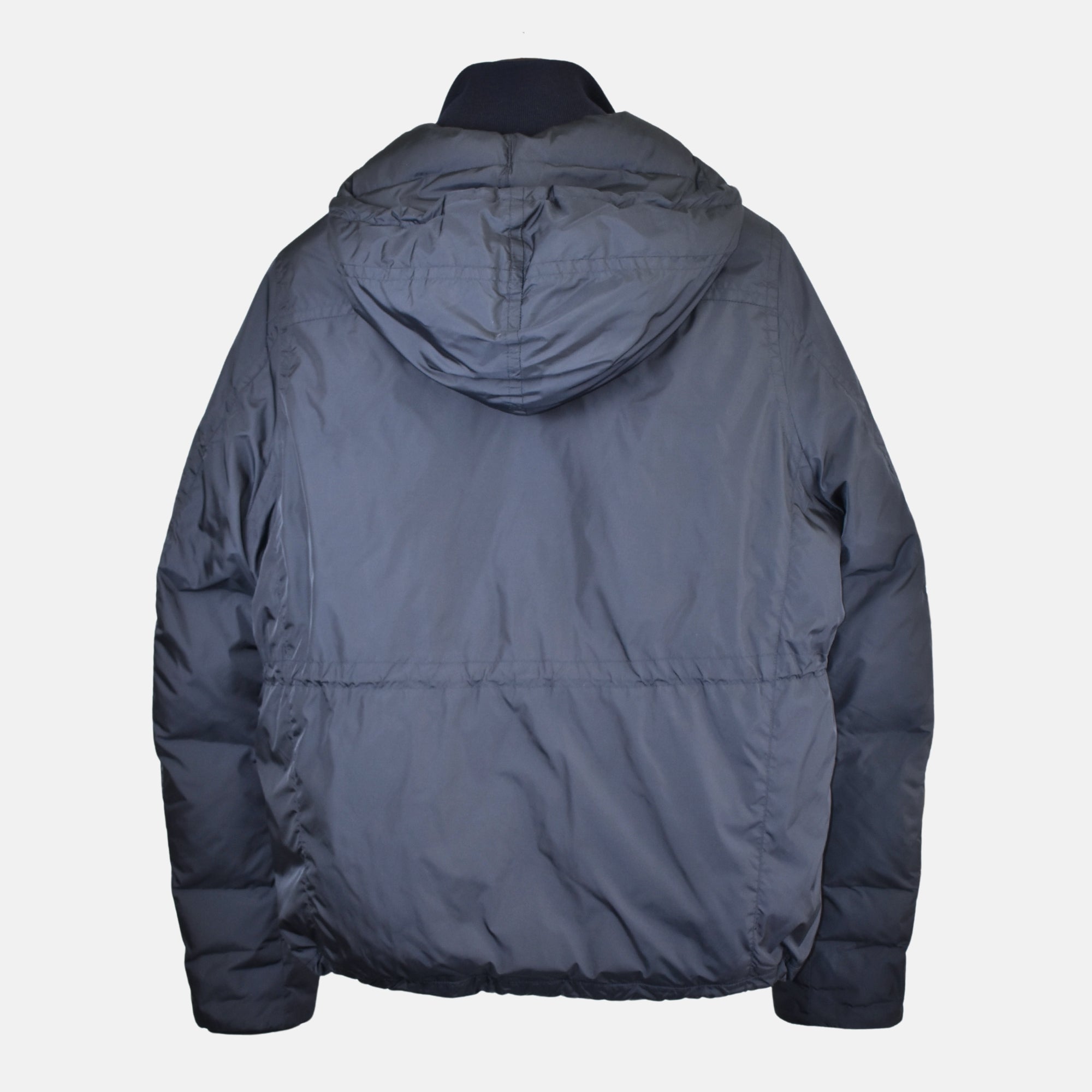 Marineblaue Kapuzenjacke aus Polyamid (EU 50)