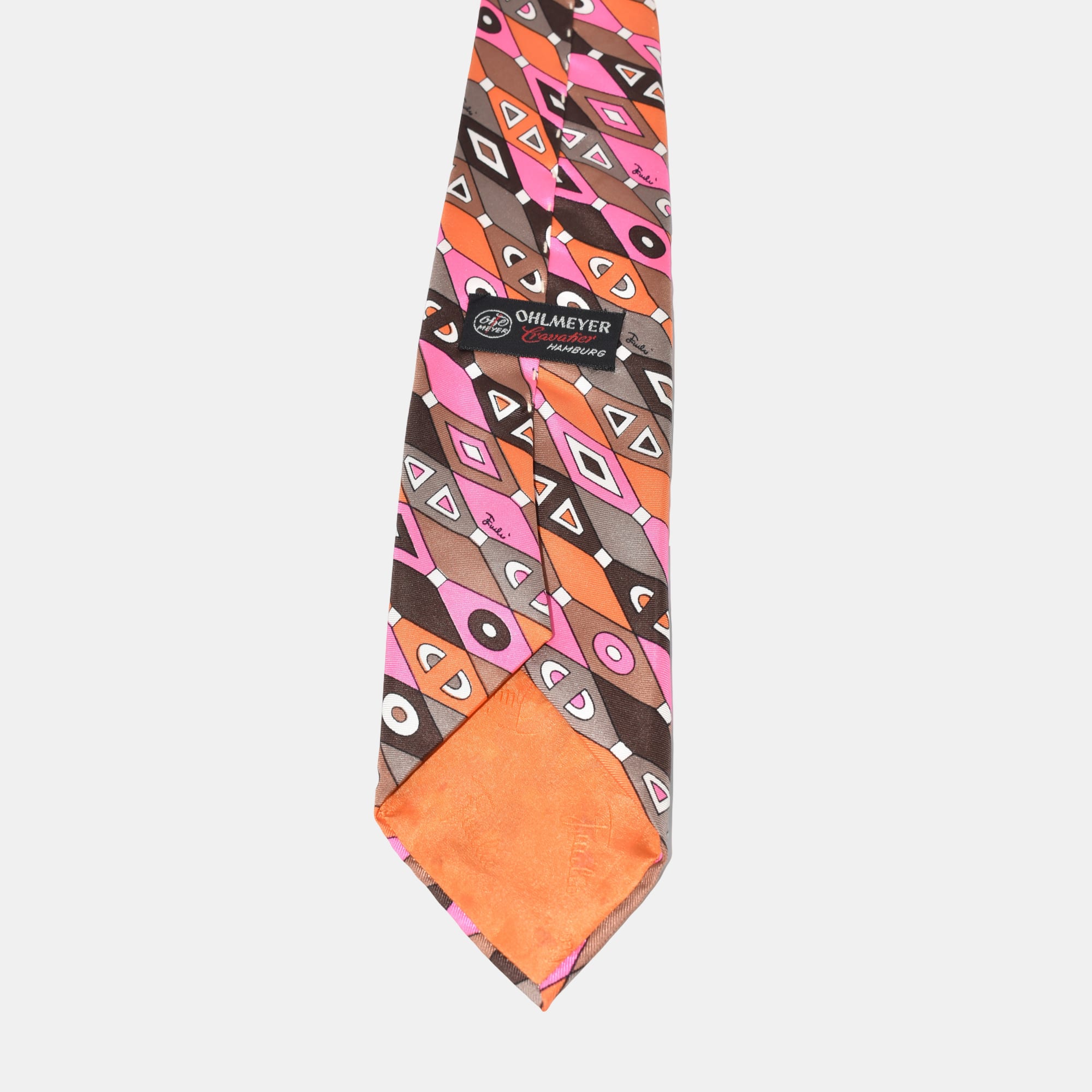 Multicoloured Patterned Tie made of Silk