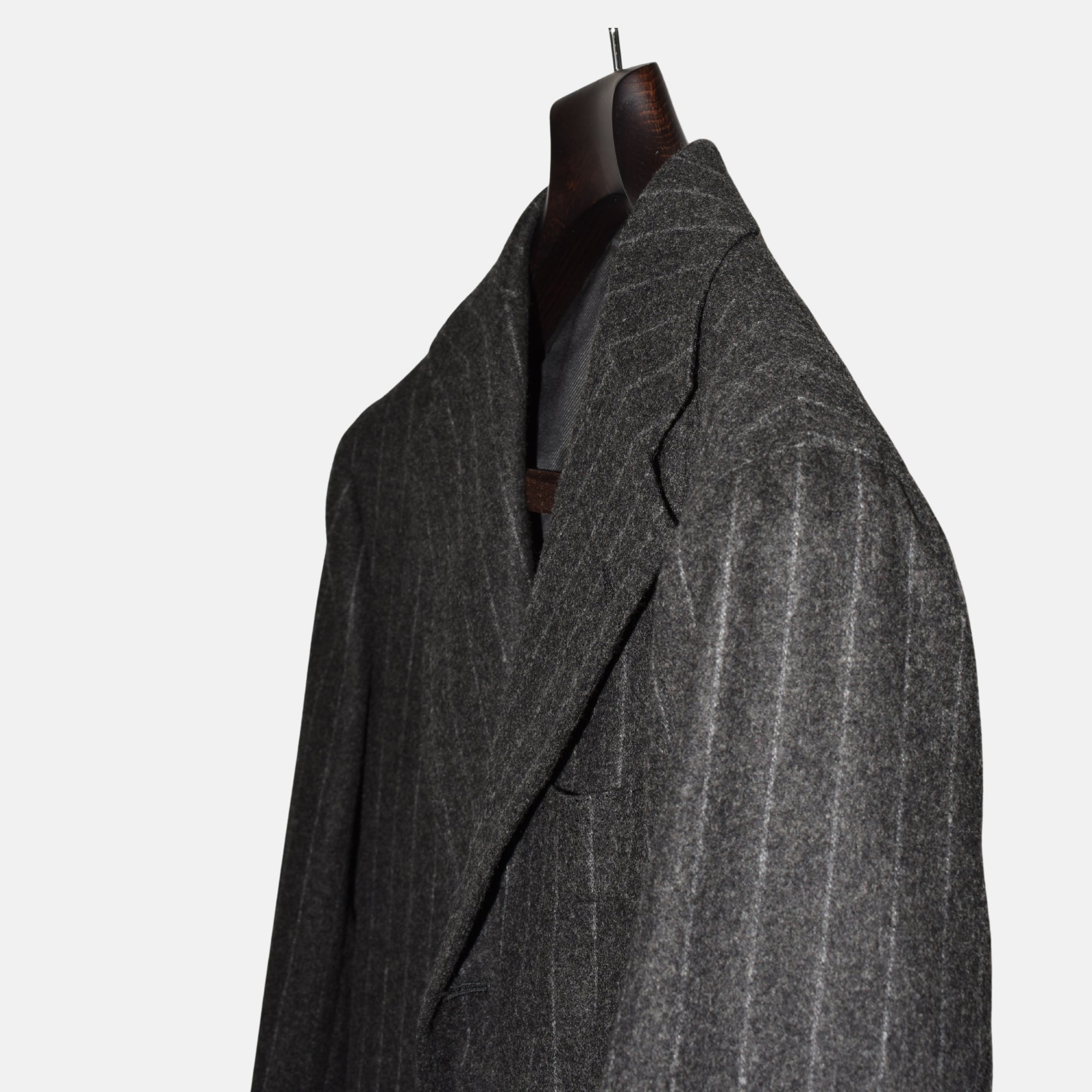 Brown/Grey Chalkstripe Blazer made of Wool (EU 46)