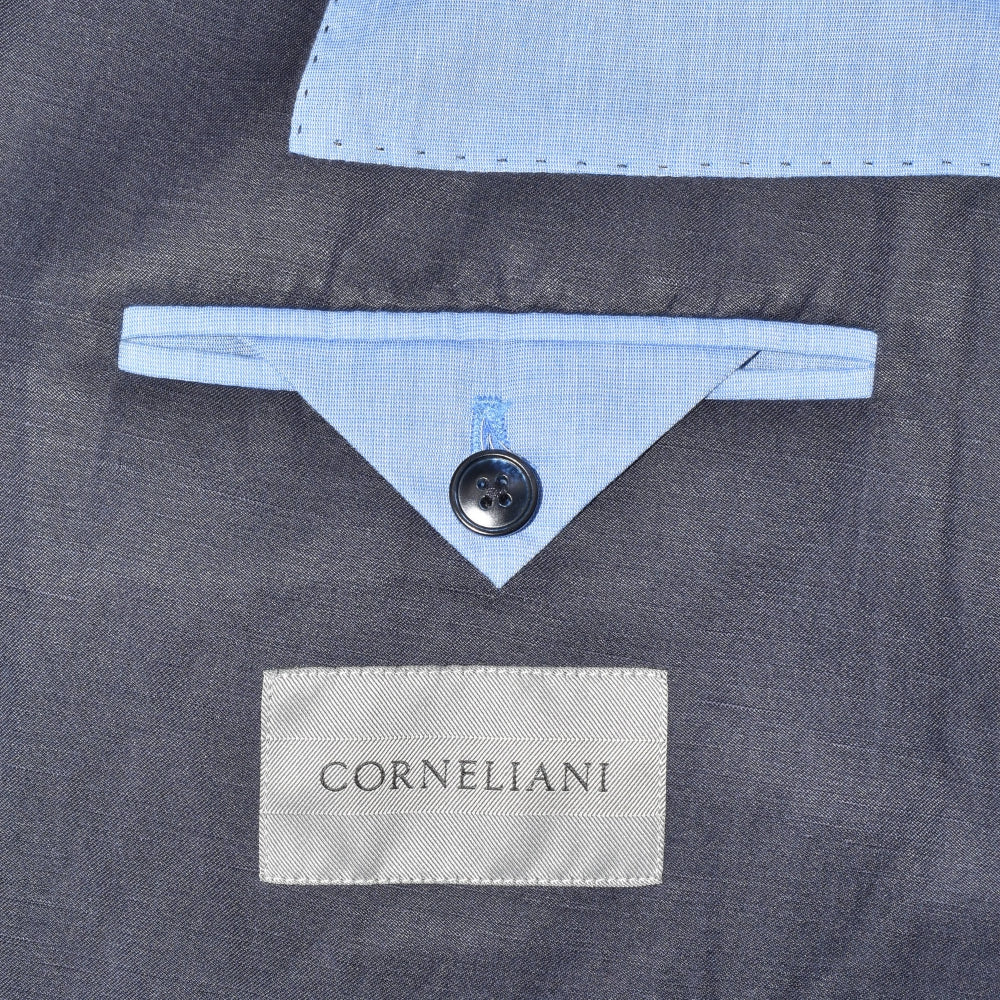 Navy Blazer made of Linen/ Silk (EU 50)