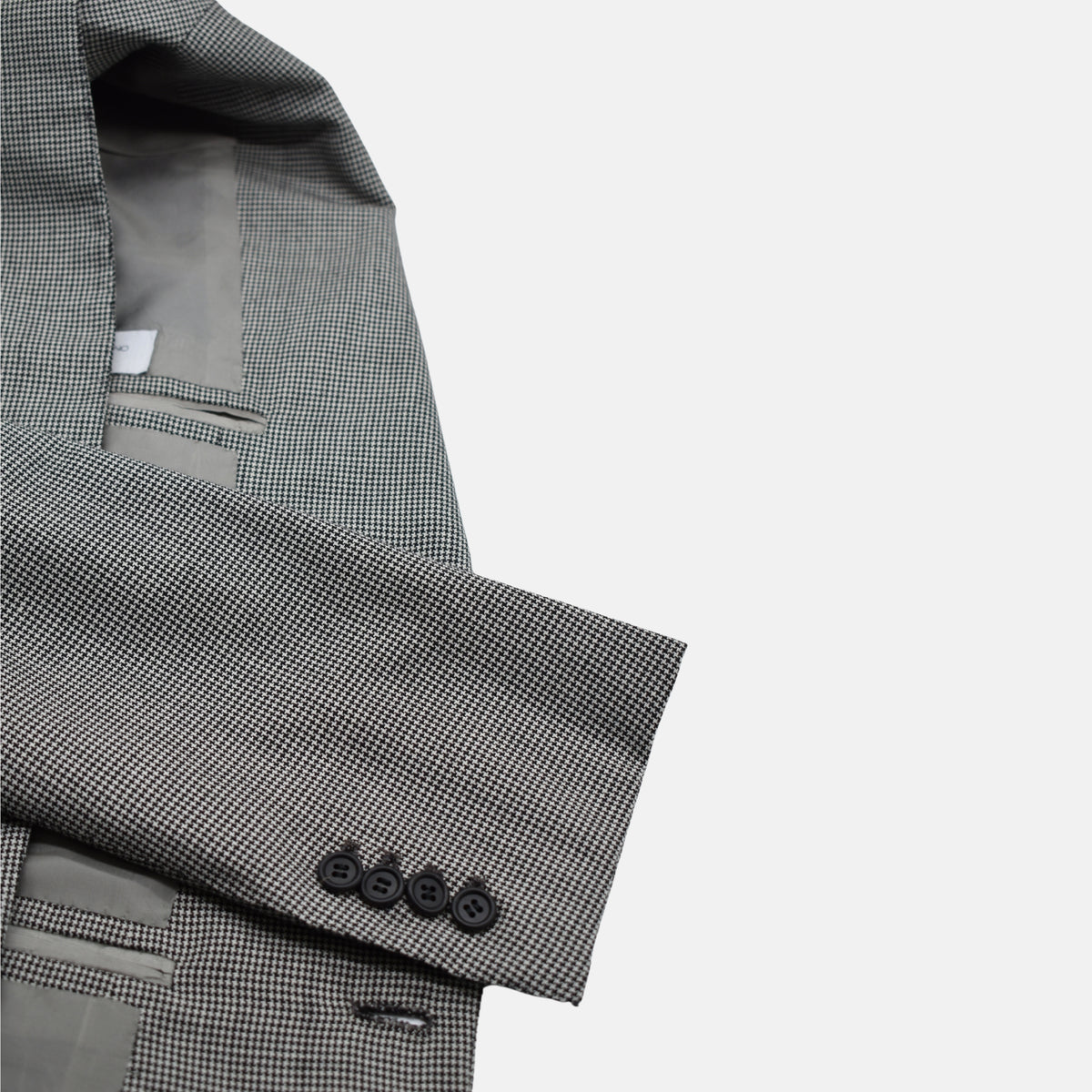 Black-White Houndstooth Patterned Blazer made of Wool (EU 50)