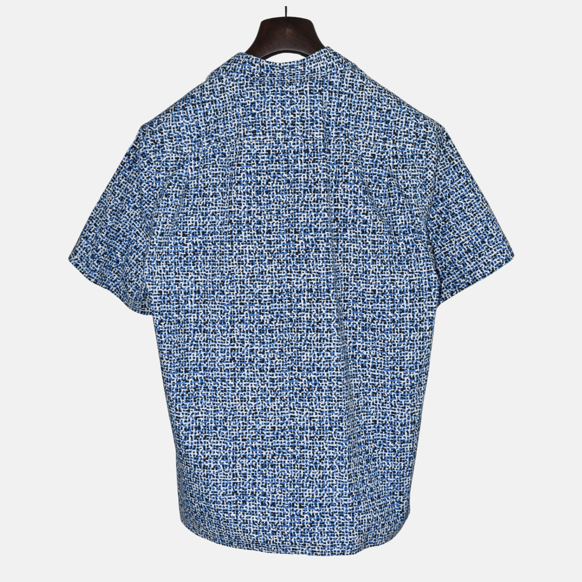 Multicoloured Patterned Short Sleeve Shirt made of Cotton (EU 48)
