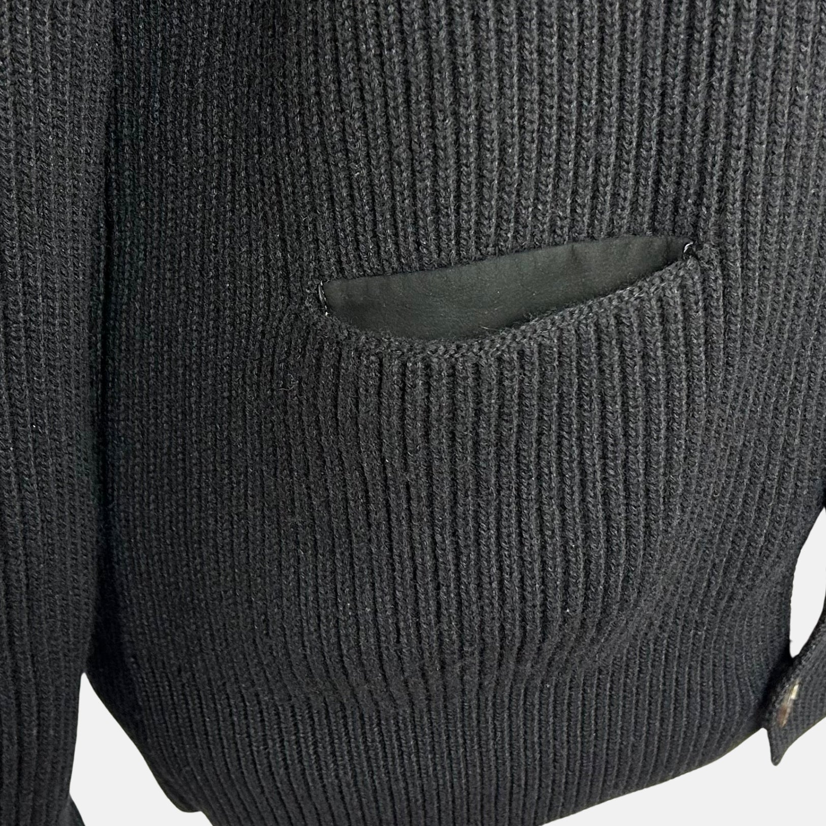 Black Cardigan made of Cashmere/Linen/Cotton (EU52)