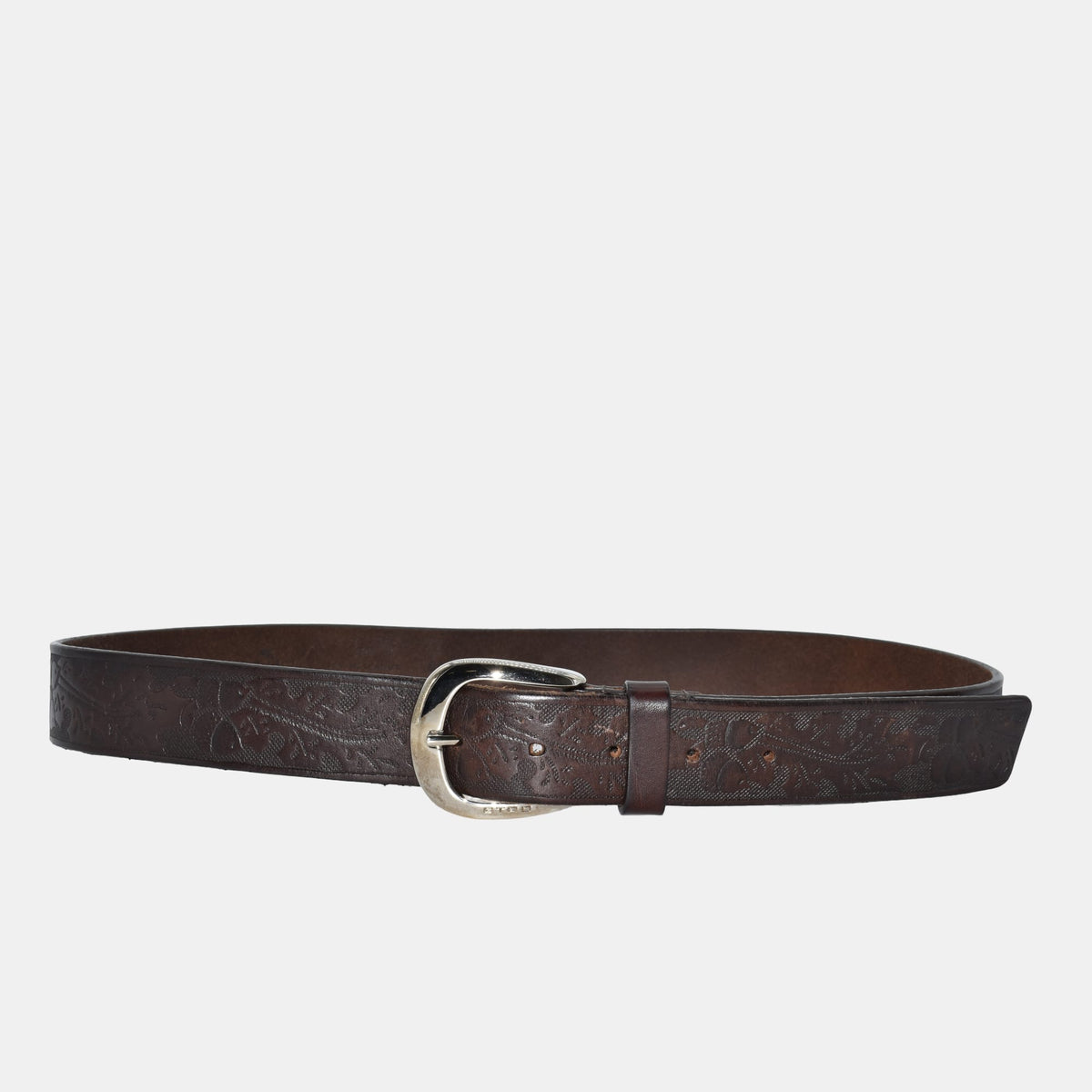 Brown Patterned Belt made of Leather