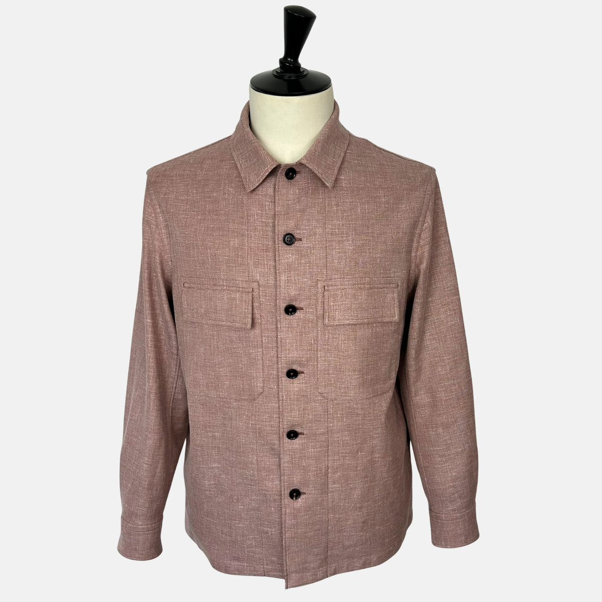 Bordeaux Mélange Blazer aus Leinen/Wolle/Seide (L)