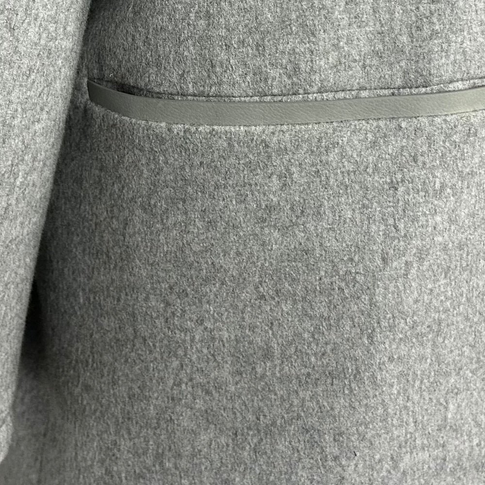 Gray Down Coat made of Cashmere (EU 52)