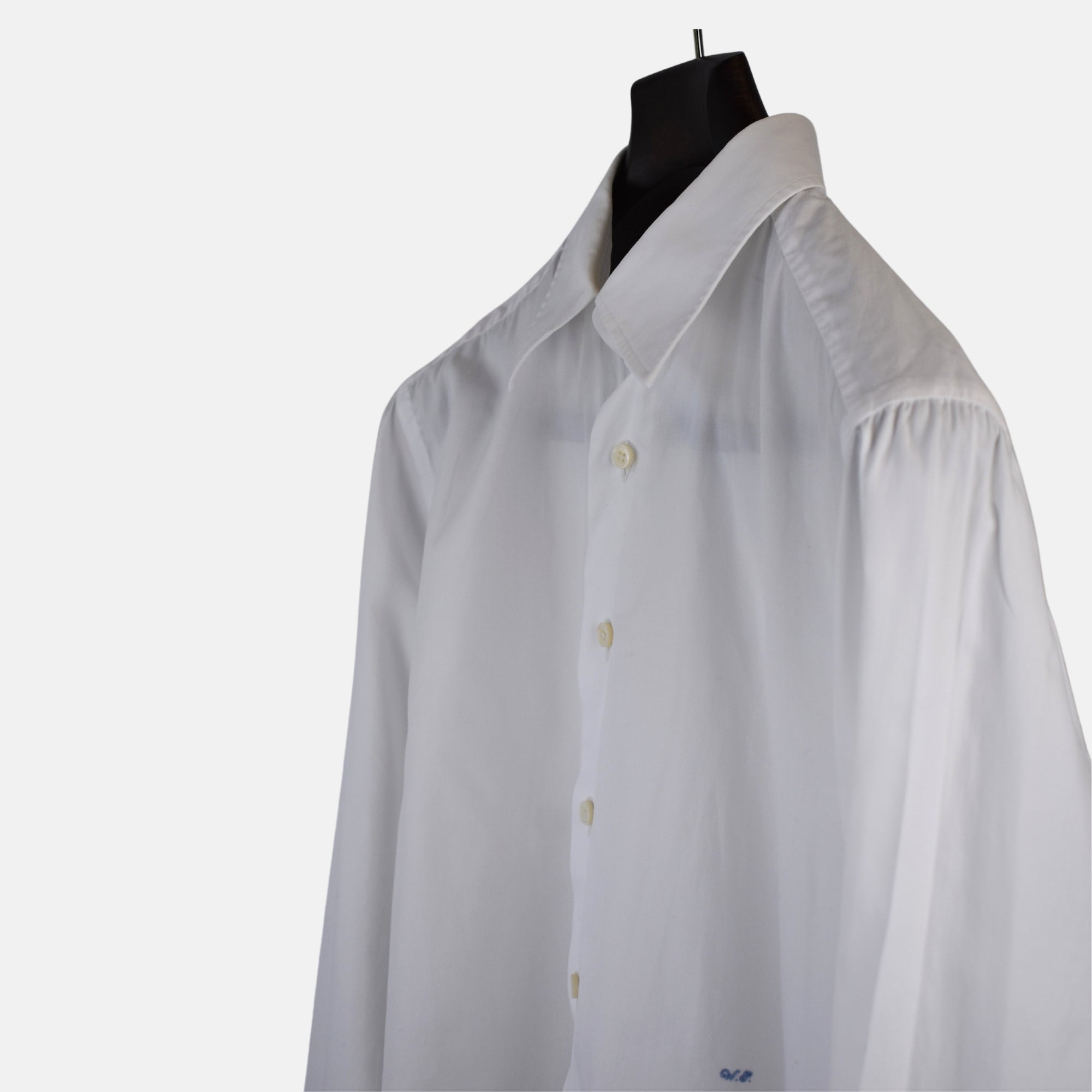 White Cuffed Shirt made of Cotton (EU 42)