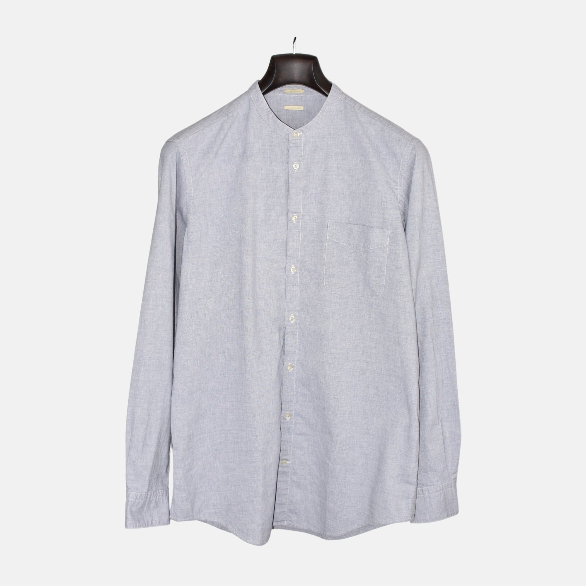 Light Blue Melange Shirt made of Cotton (M)
