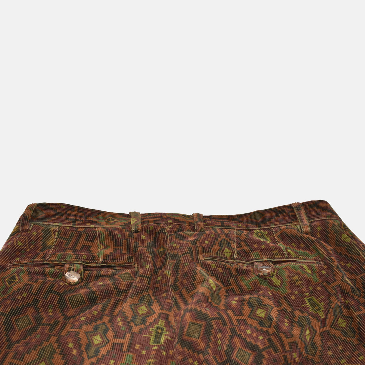Multicoloured Corduroy Patterned Pants made of Cotton (EU 46)