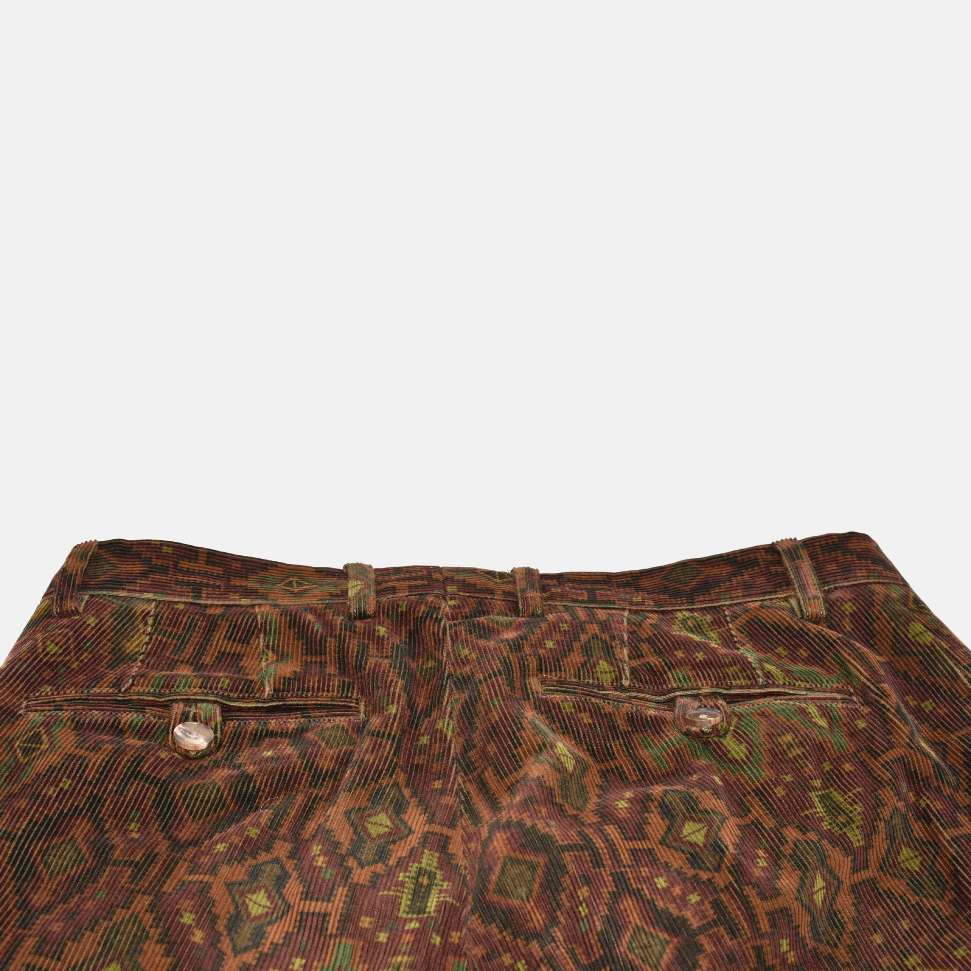 Multicoloured Corduroy Patterned Pants made of Cotton (EU 46)
