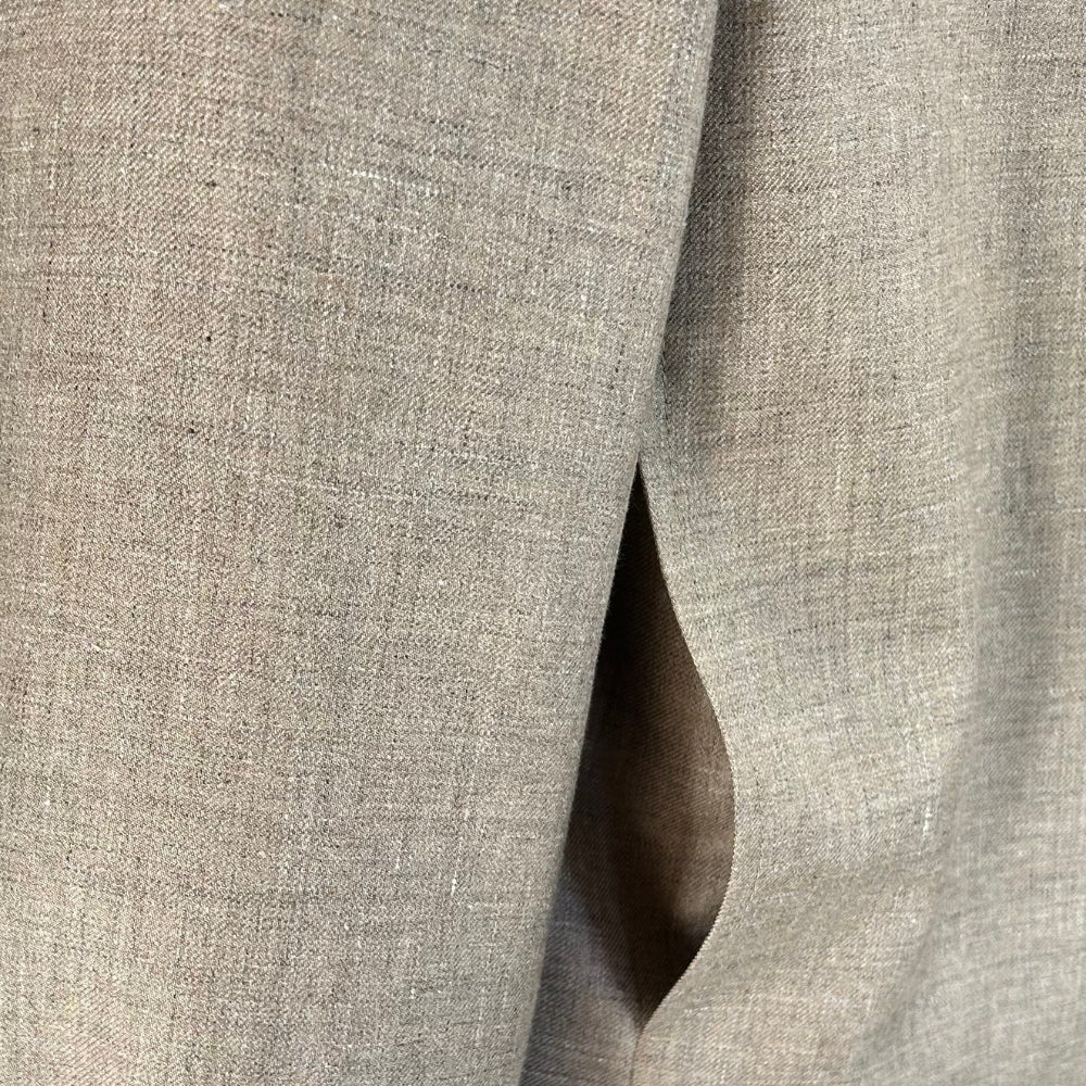 Greige Melange Jacket made of Cashmere/Silk/Linen (EU 50)