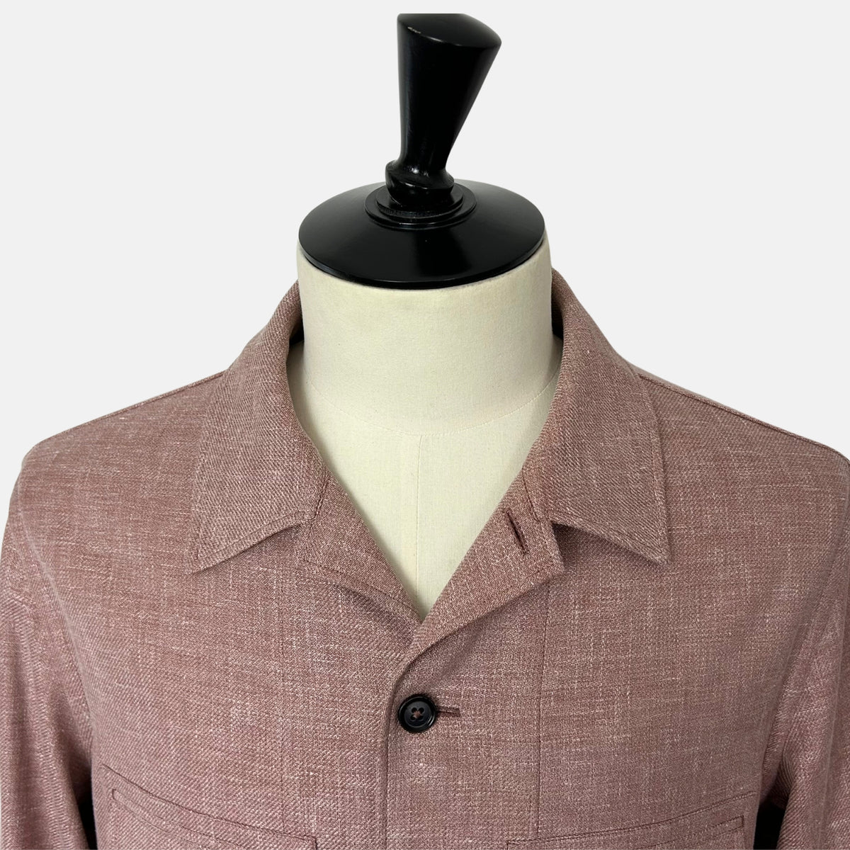Bordeaux Mélange Blazer aus Leinen/Wolle/Seide (L)