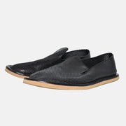 Black Slippers made of Leather (EU 43)
