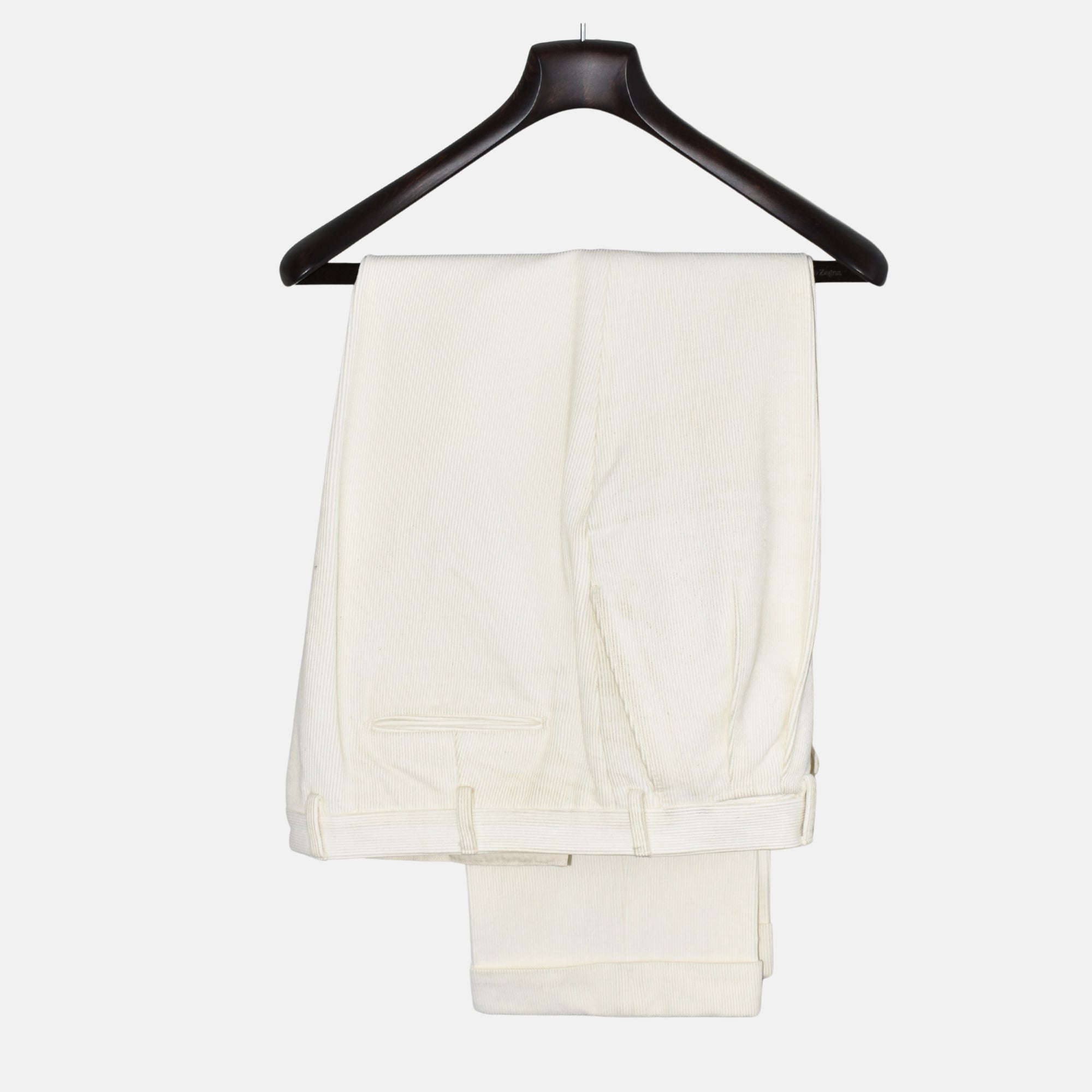 Cream Corduroy Trousers made of Cotton/Polyamid (EU 56)