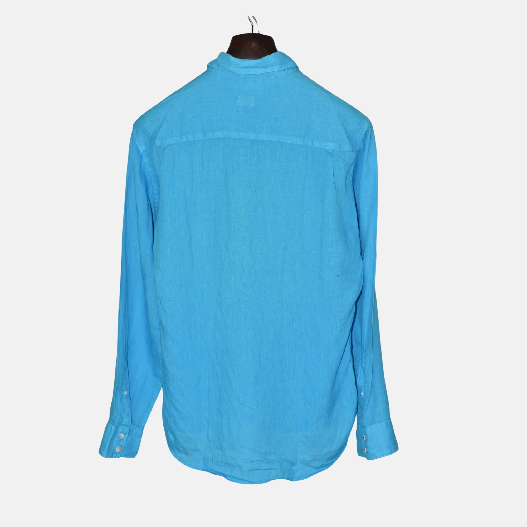 Turquoise Shirt made of Linen (M)