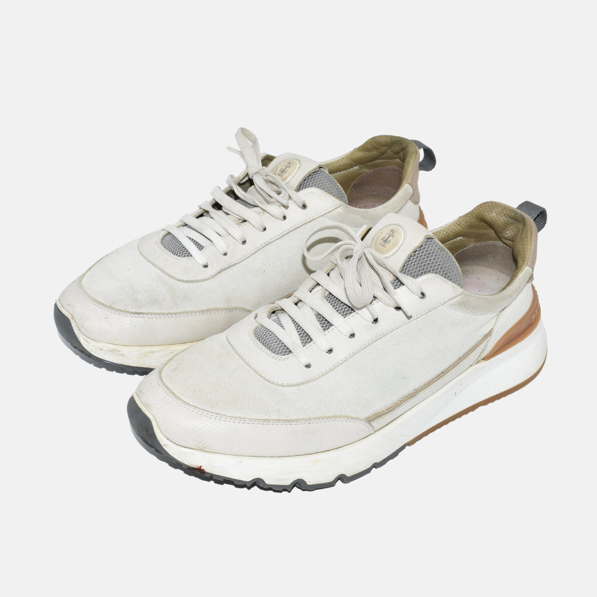 Offwhite Sneaker aus Wildleder (EU 43)
