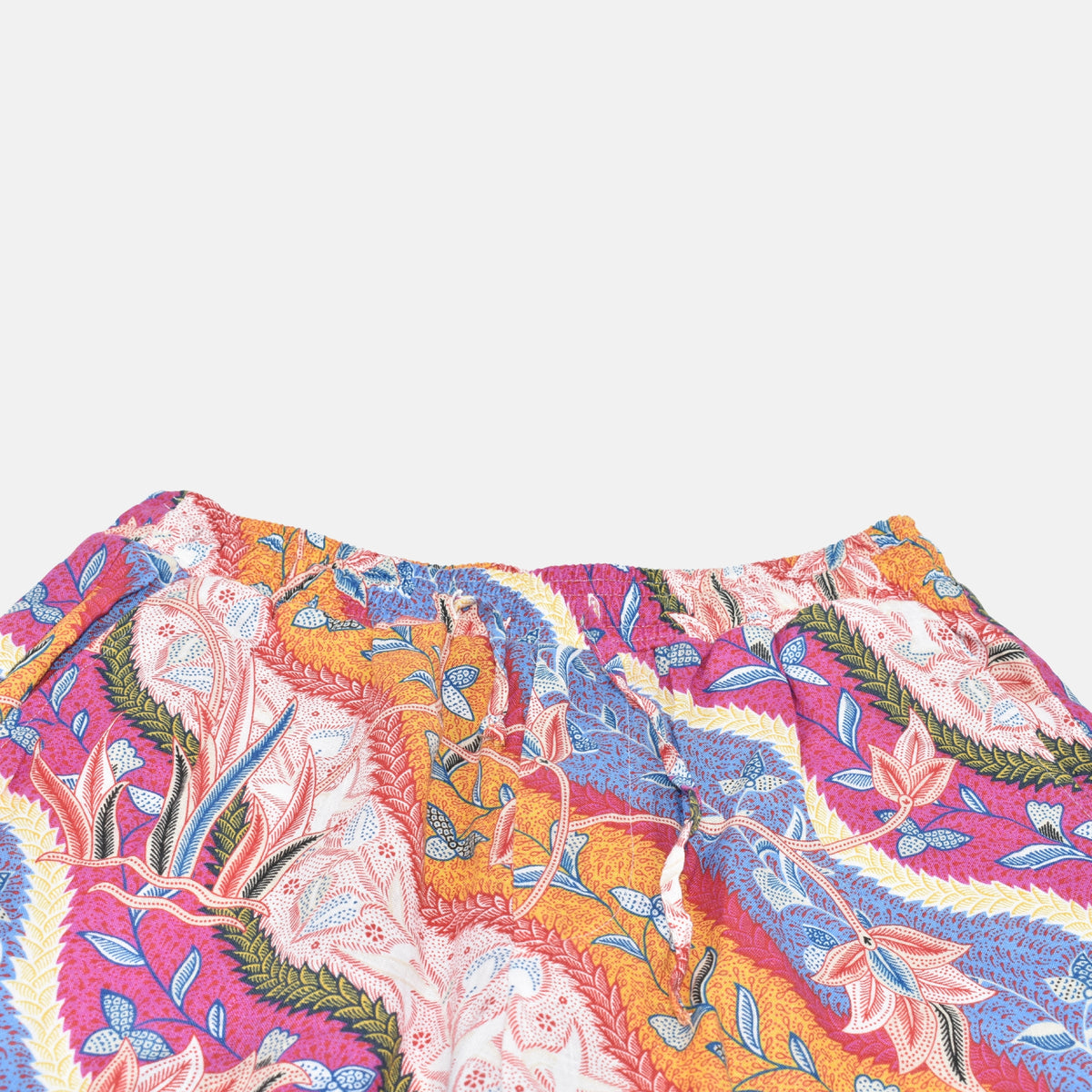 Multicoloured Flowered Pants made of Linen (EU 46)