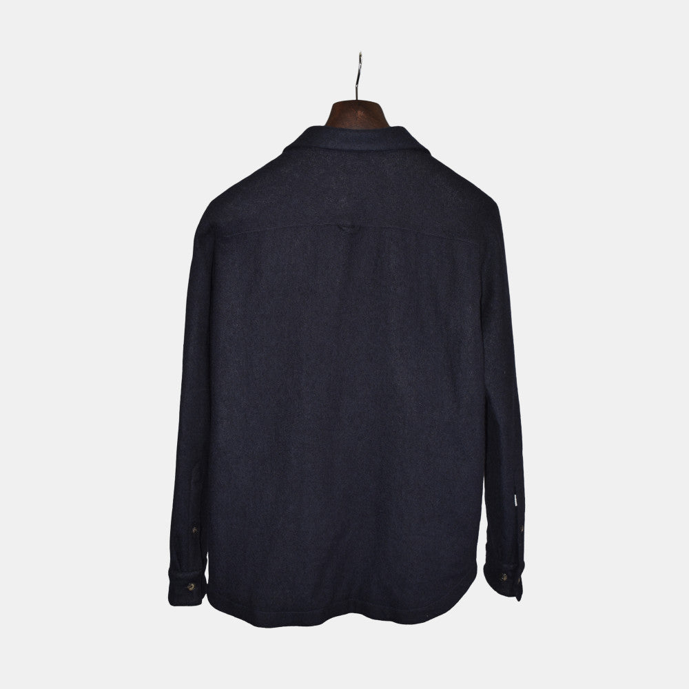 Navy Blue Overshirt made of Virgin Wool (M)