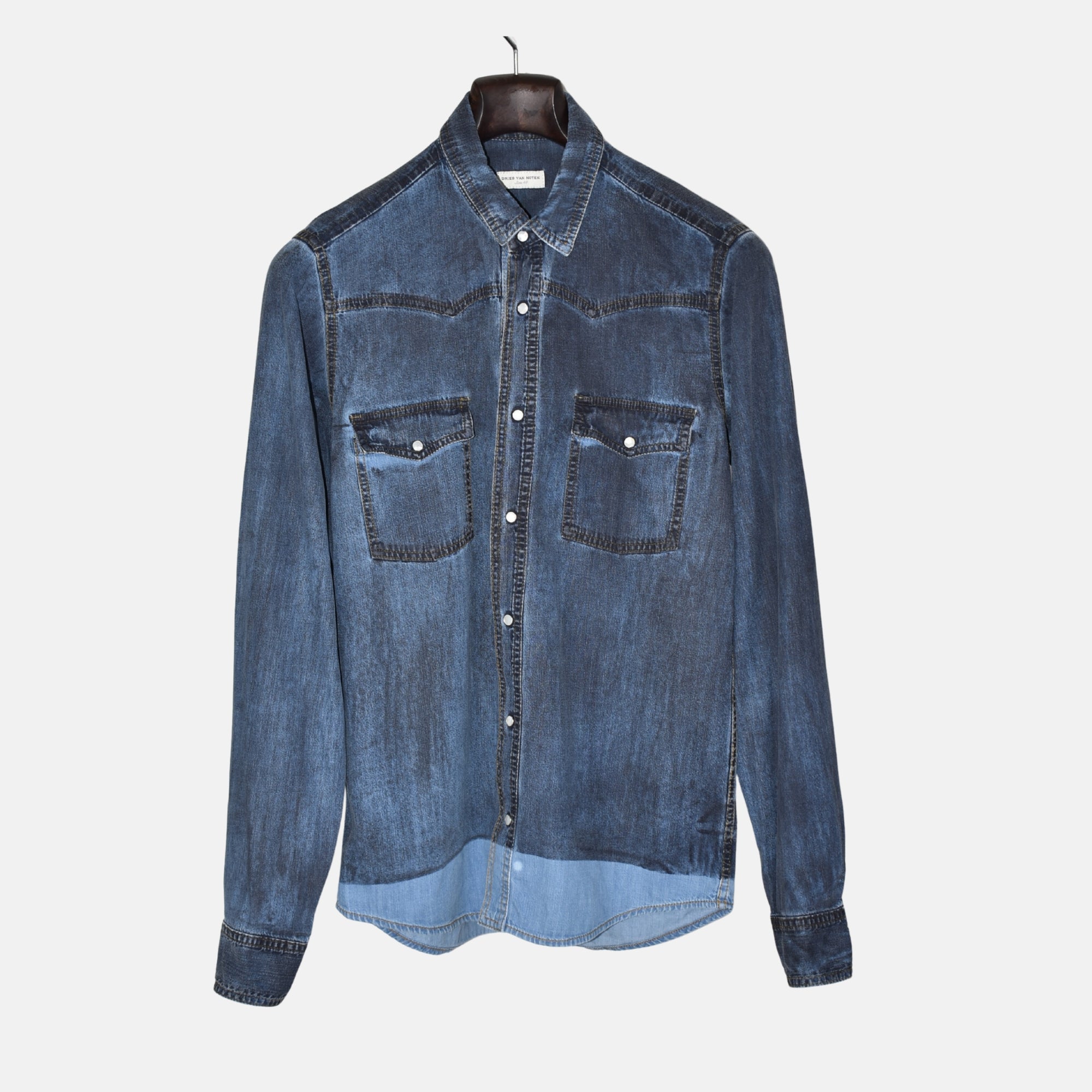 Blue Denim Shirt made of Cotton (EU 48)