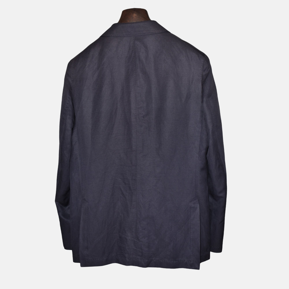 Navy Blazer made of Linen/ Silk (EU 50)